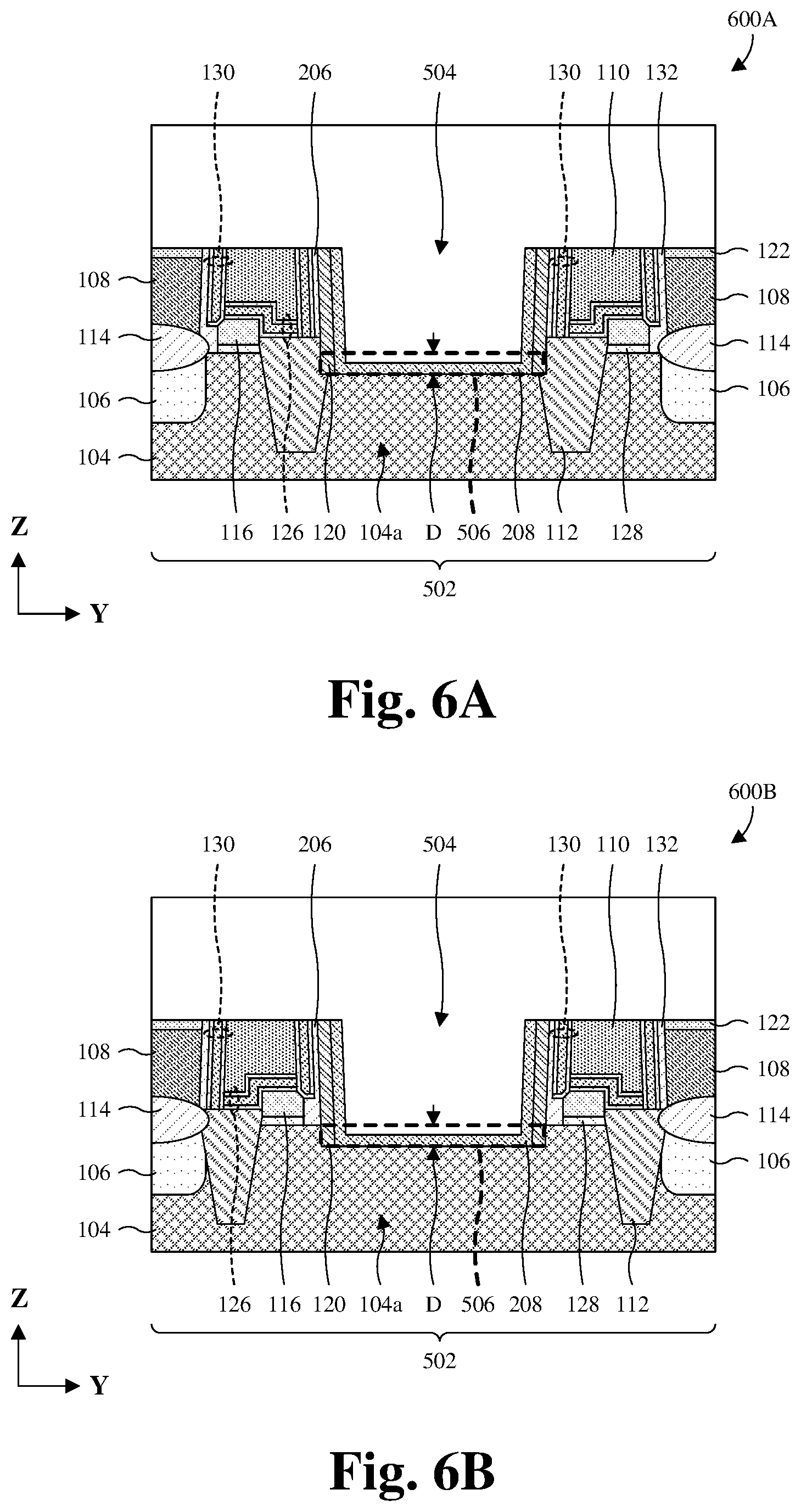 Patent US11778816 Figure 7 – Etch method for opening a source line in flash memory
