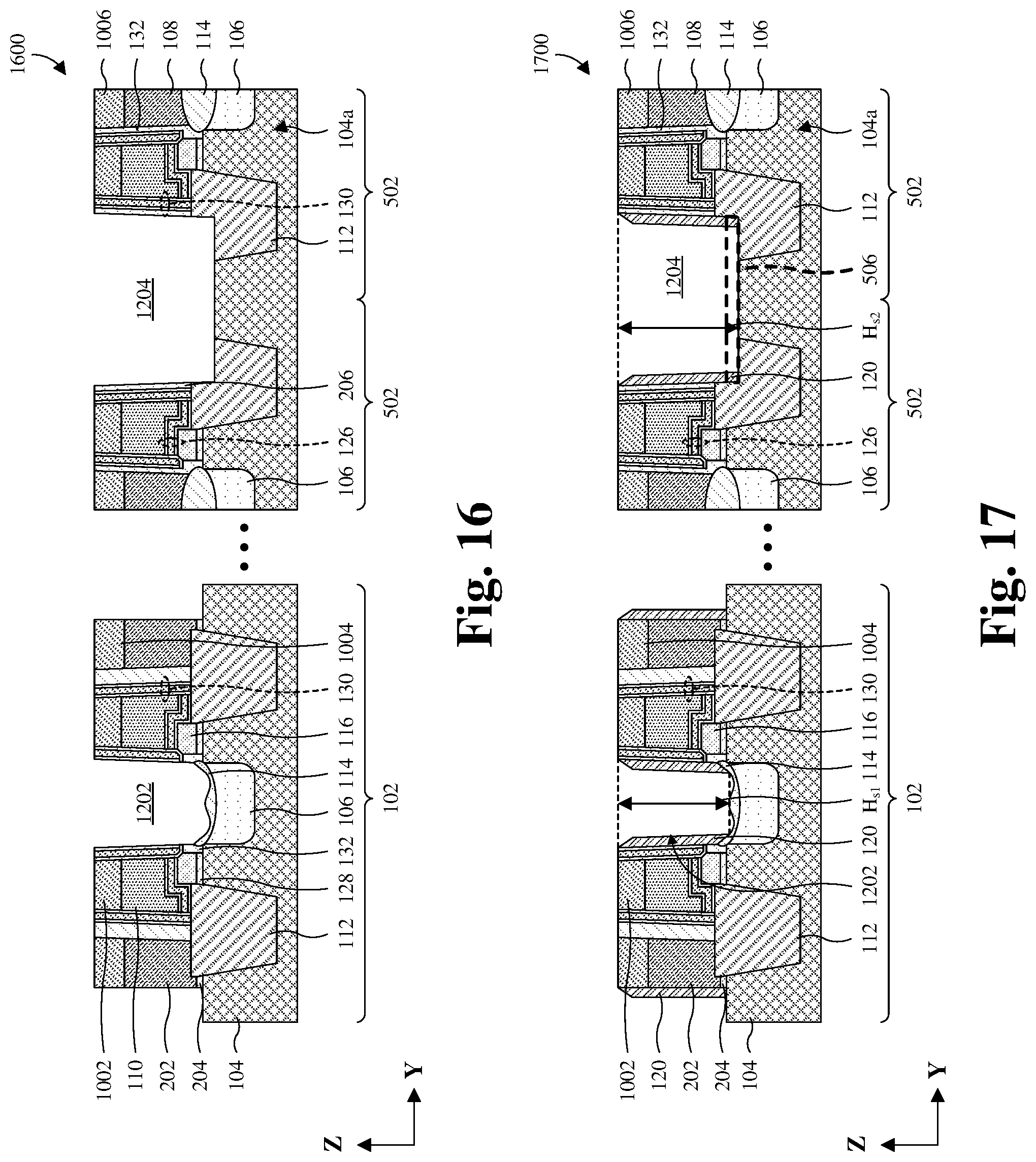 Patent US11778816 Figure 14 – Etch method for opening a source line in flash memory