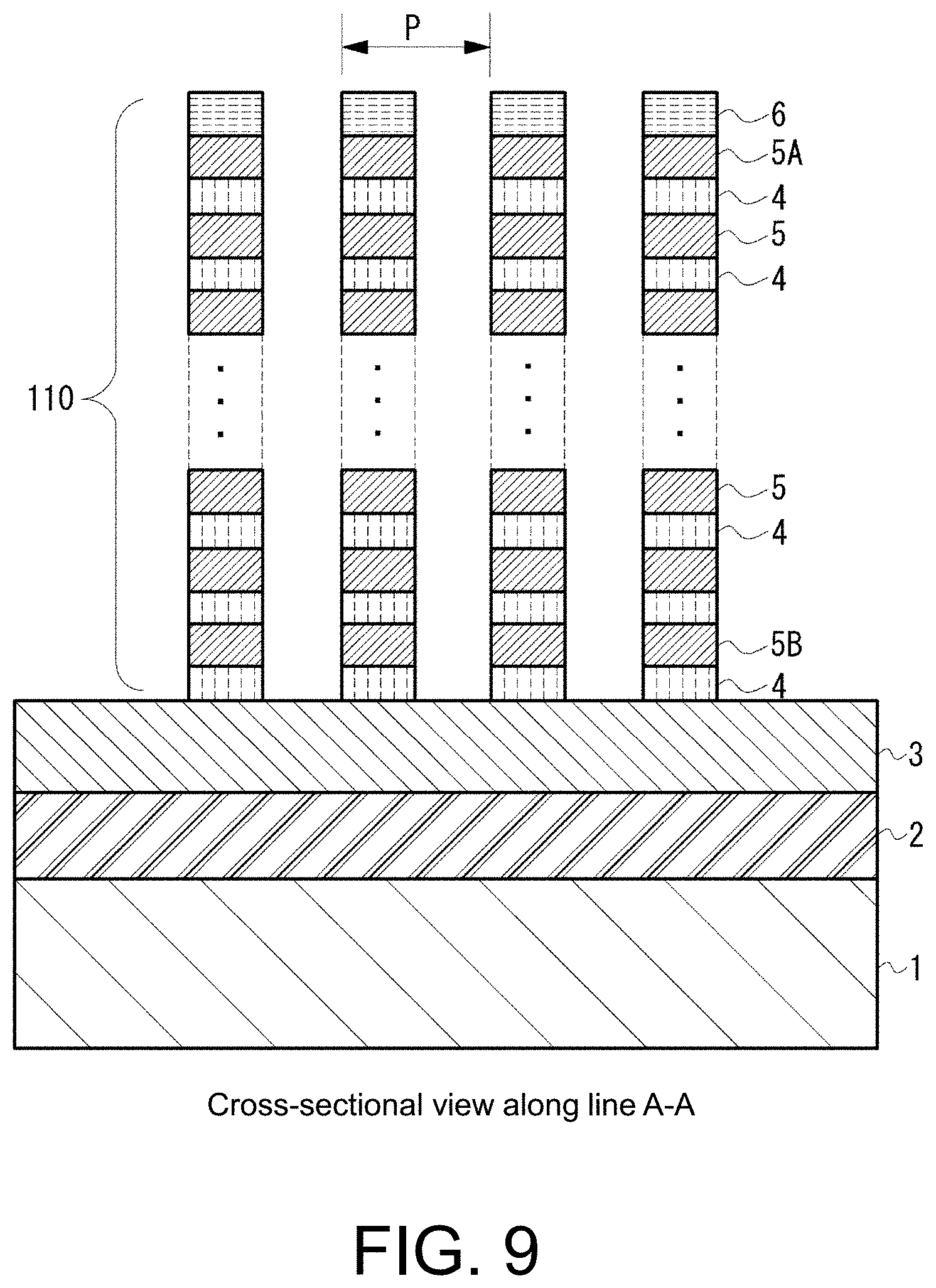 Patent US11778819 Figure 9 – NAND flash memory with reduced planar size