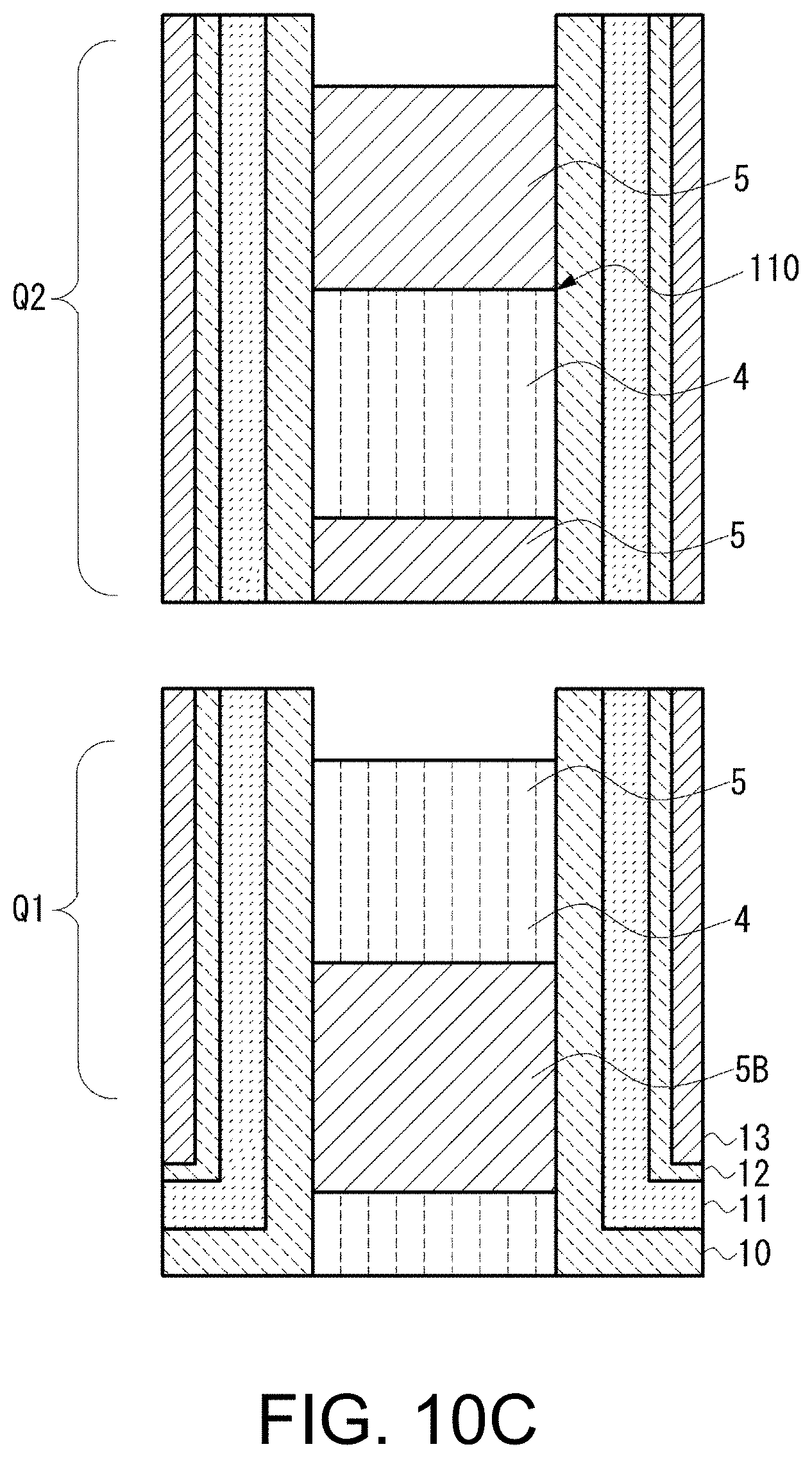 Patent US11778819 Figure 13 – NAND flash memory with reduced planar size