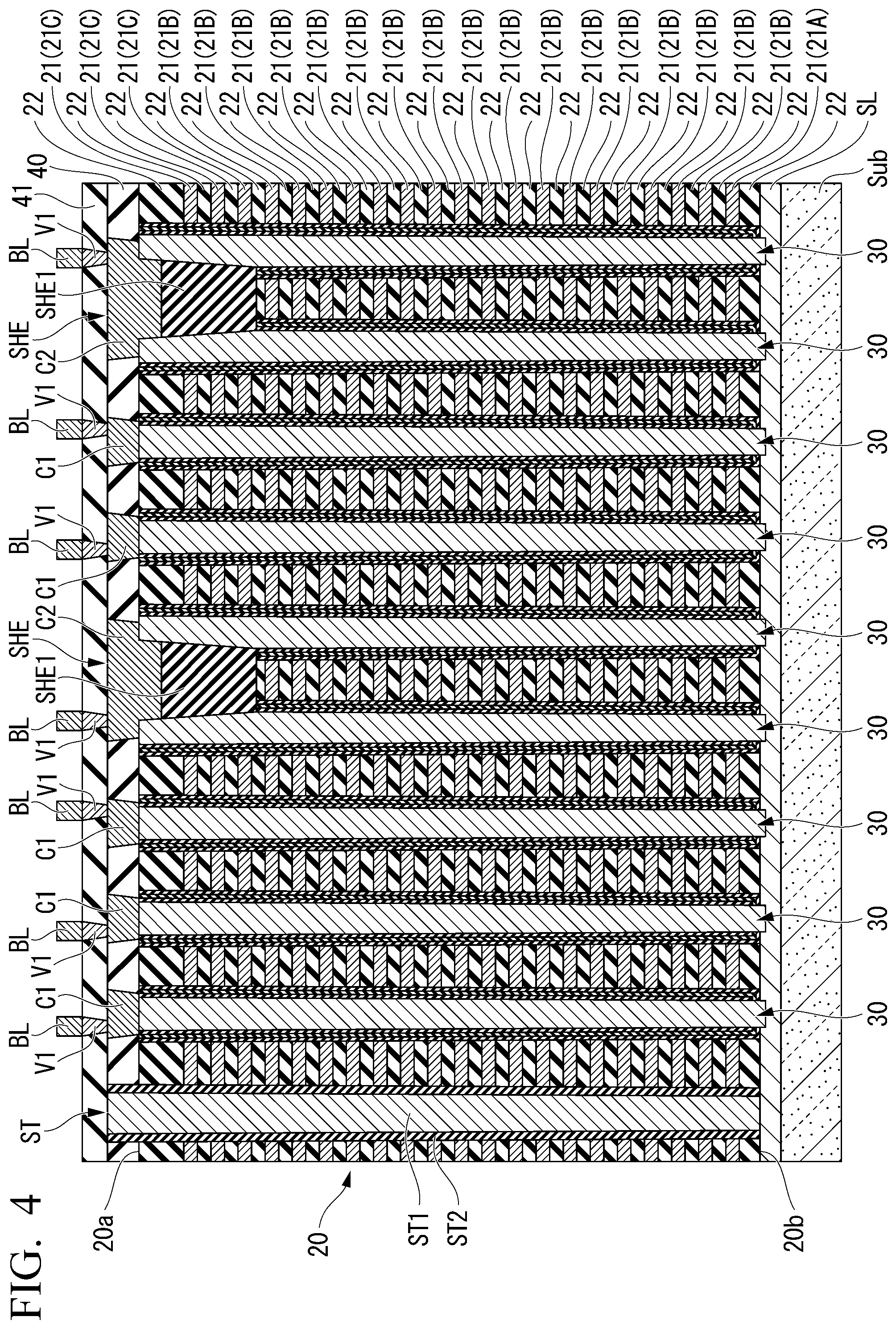 Patent US11778820 Figure 4 – Semiconductor storage device and manufacturing method for semiconductor device