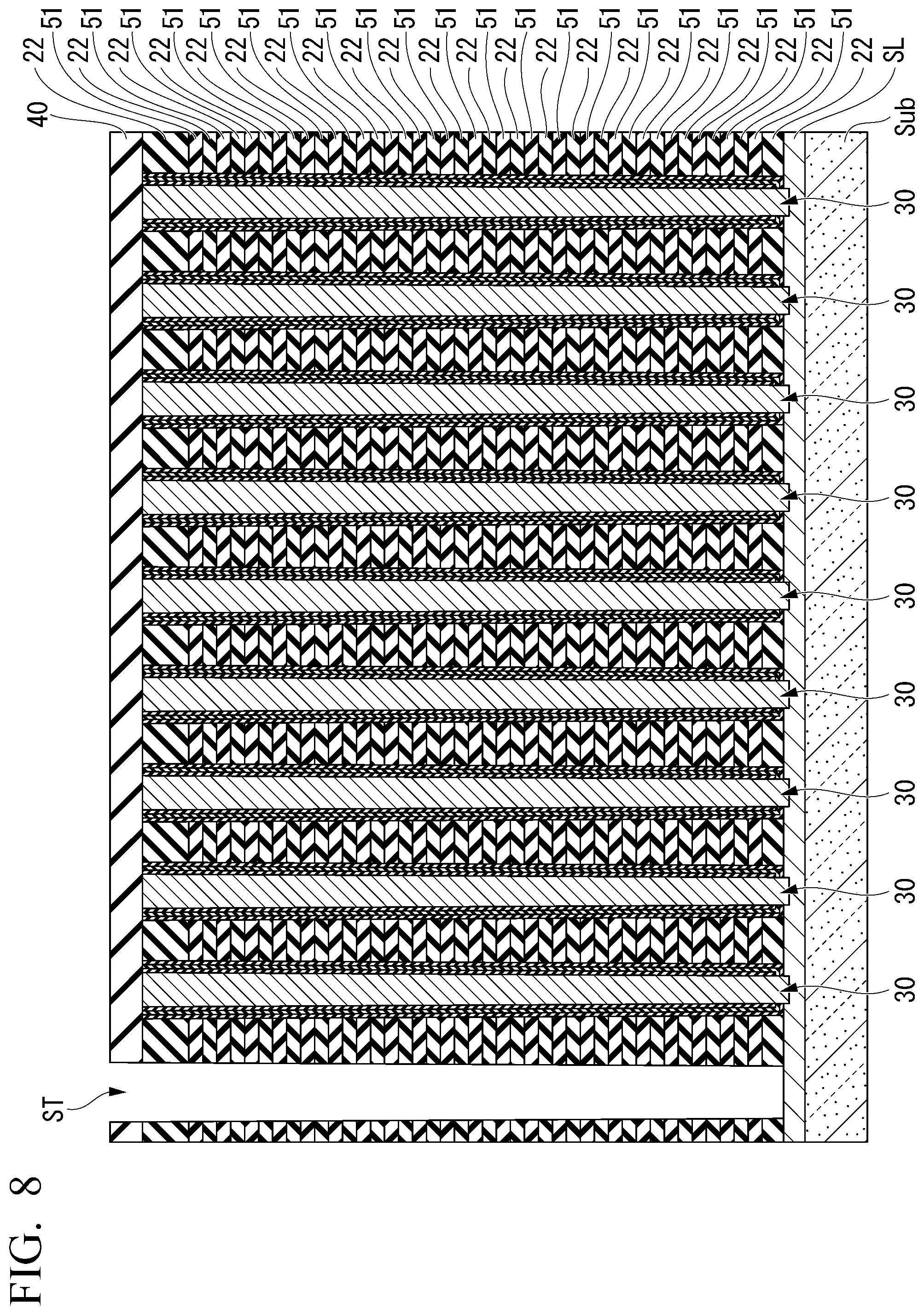 Patent US11778820 Figure 8 – Semiconductor storage device and manufacturing method for semiconductor device