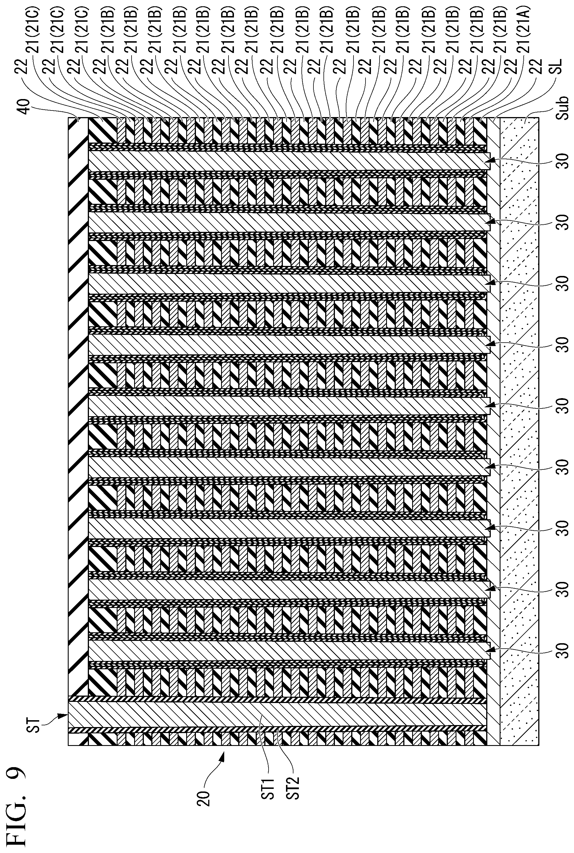 Patent US11778820 Figure 9 – Semiconductor storage device and manufacturing method for semiconductor device