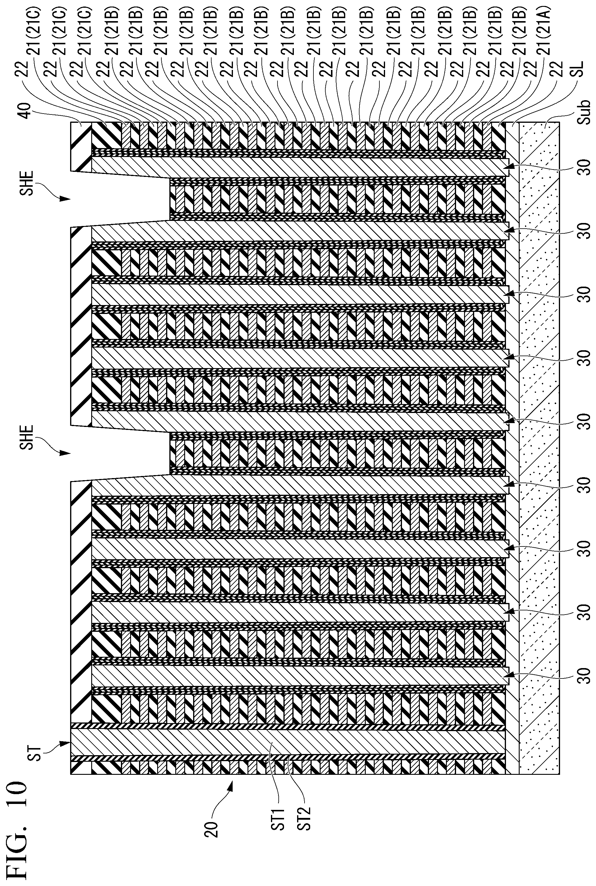 Patent US11778820 Figure 10 – Semiconductor storage device and manufacturing method for semiconductor device