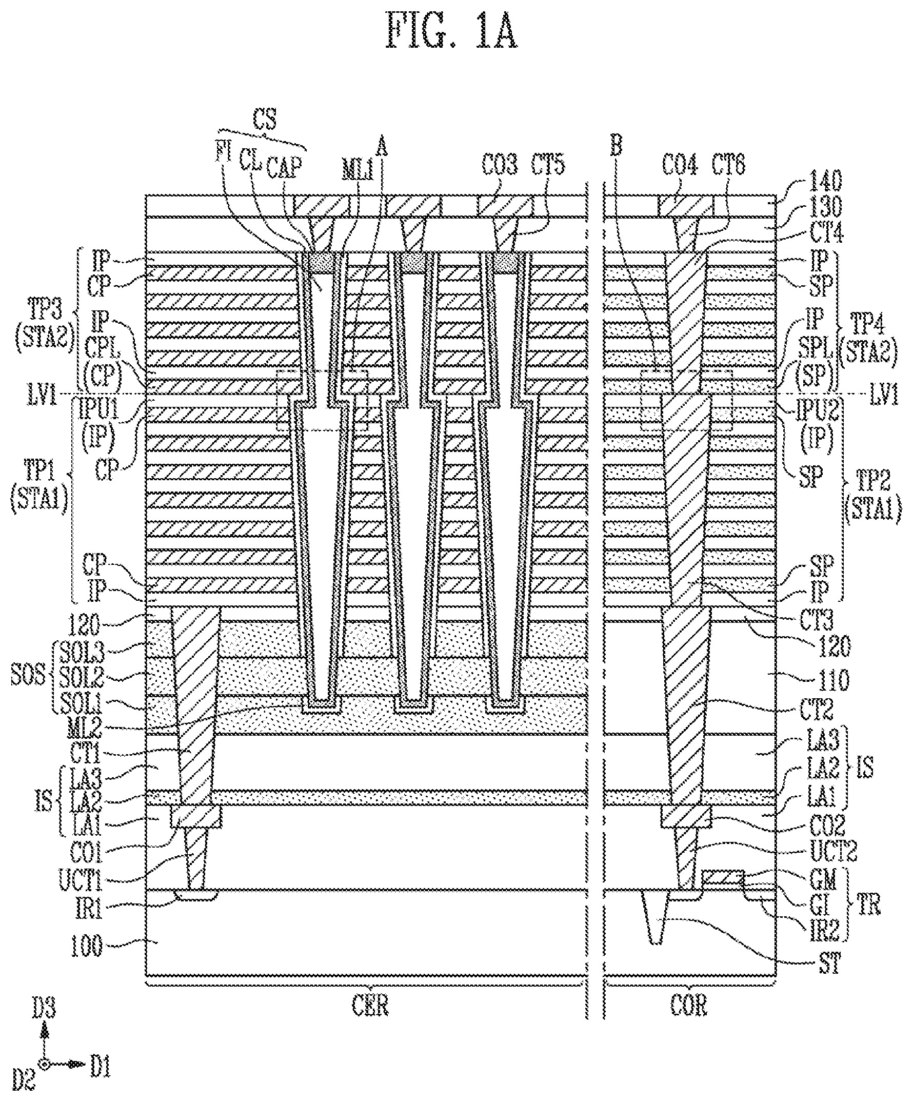 Patent US11778822 Figure 1 – Semiconductor device and manufacturing method of the semiconductor device