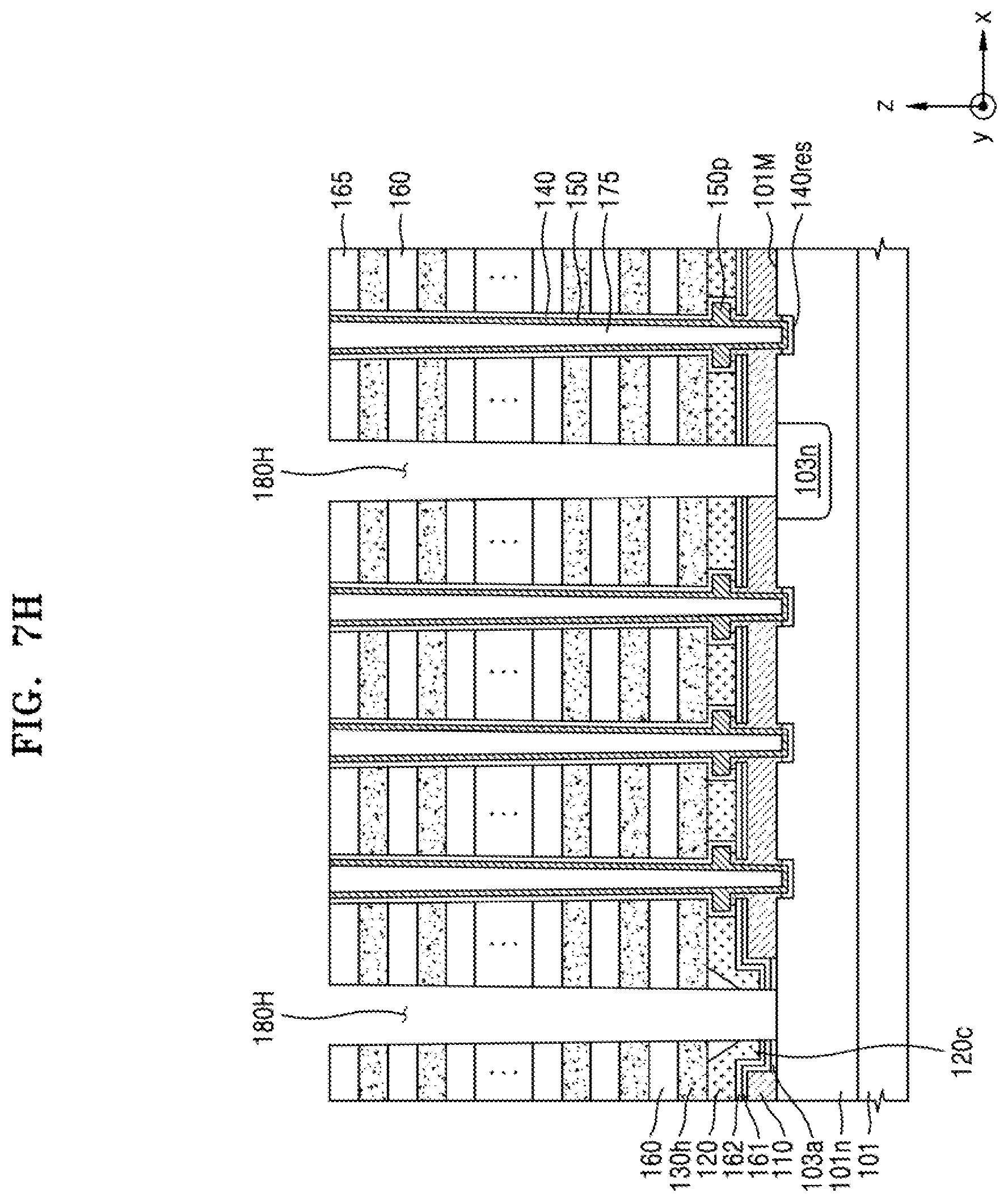 Patent US11778825 Figure 14 – Method of fabricating a vertical semiconductor device