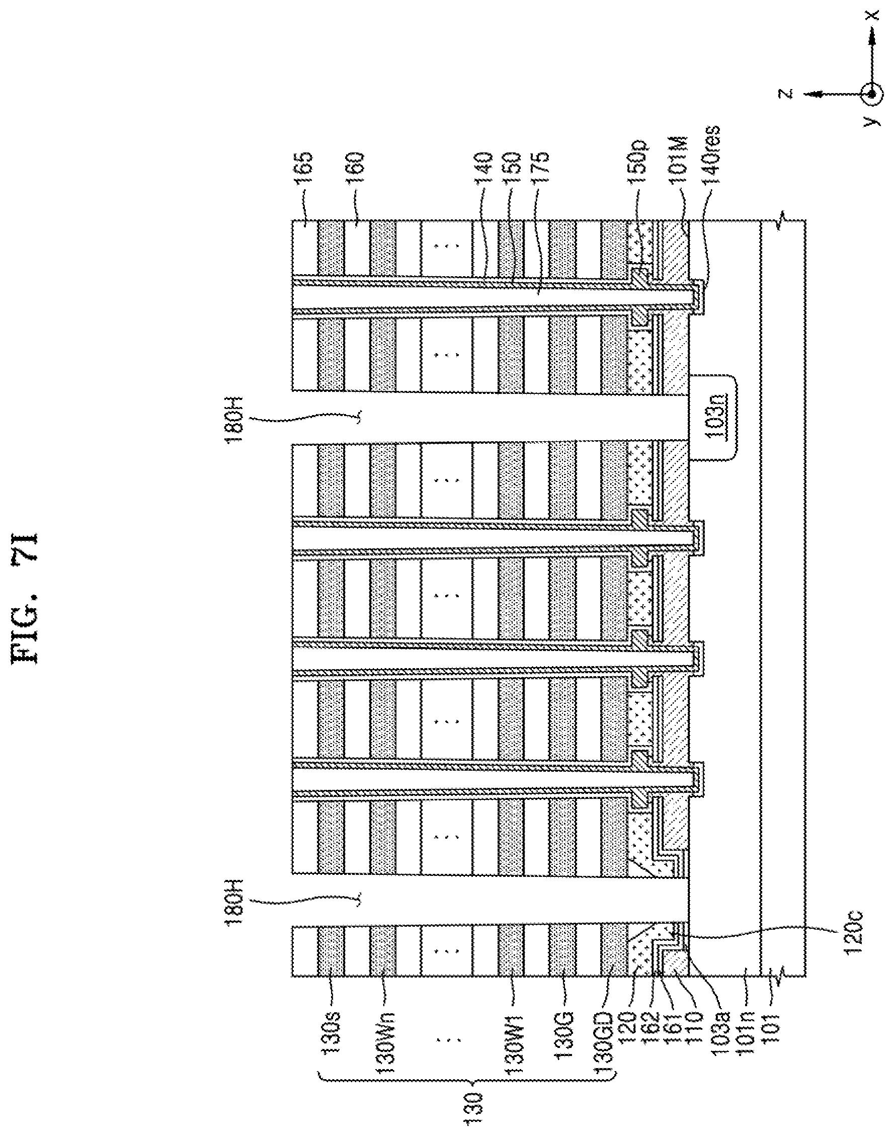Patent US11778825 Figure 15 – Method of fabricating a vertical semiconductor device