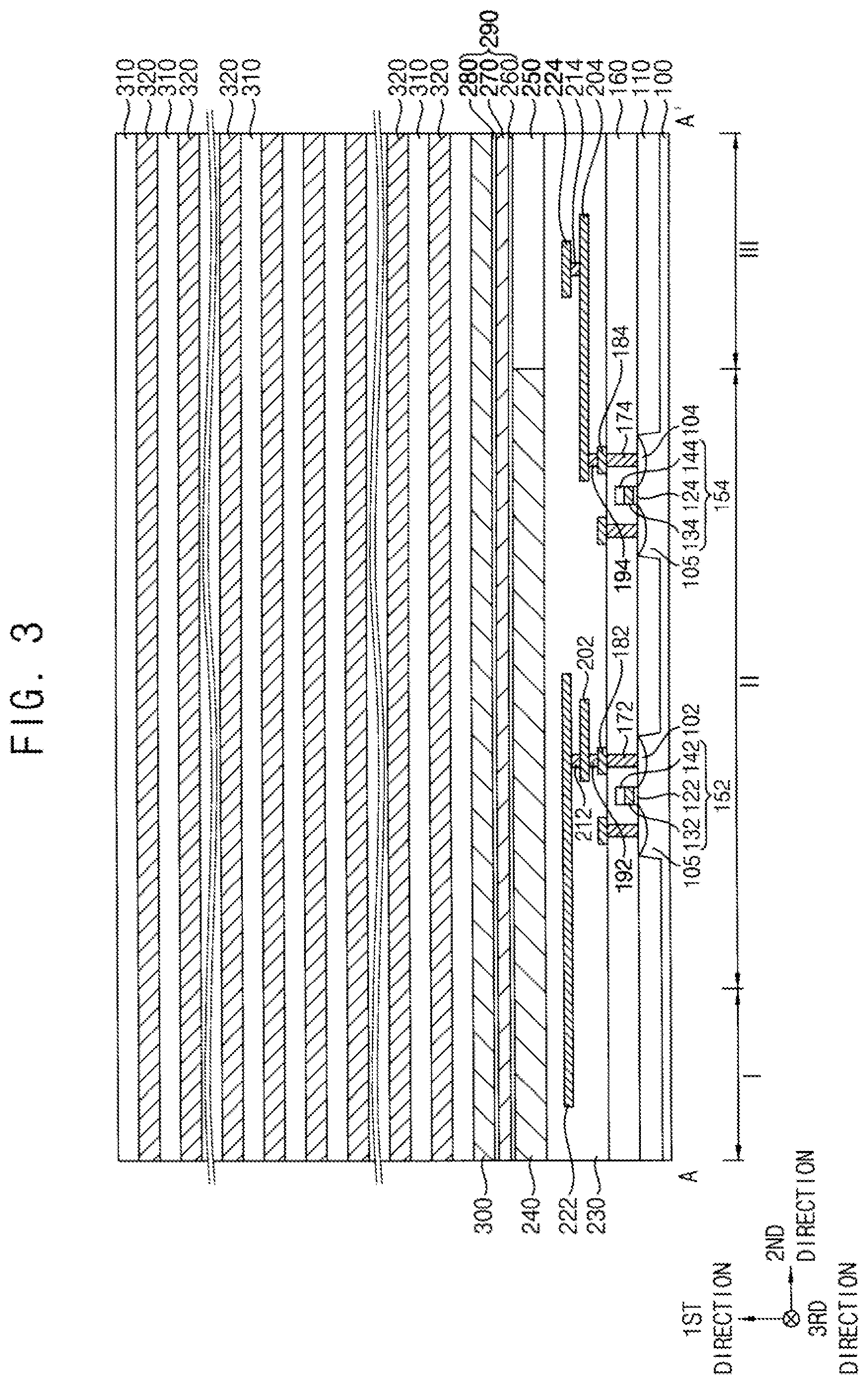 Patent US11778826 Figure 3 – Vertical memory devices