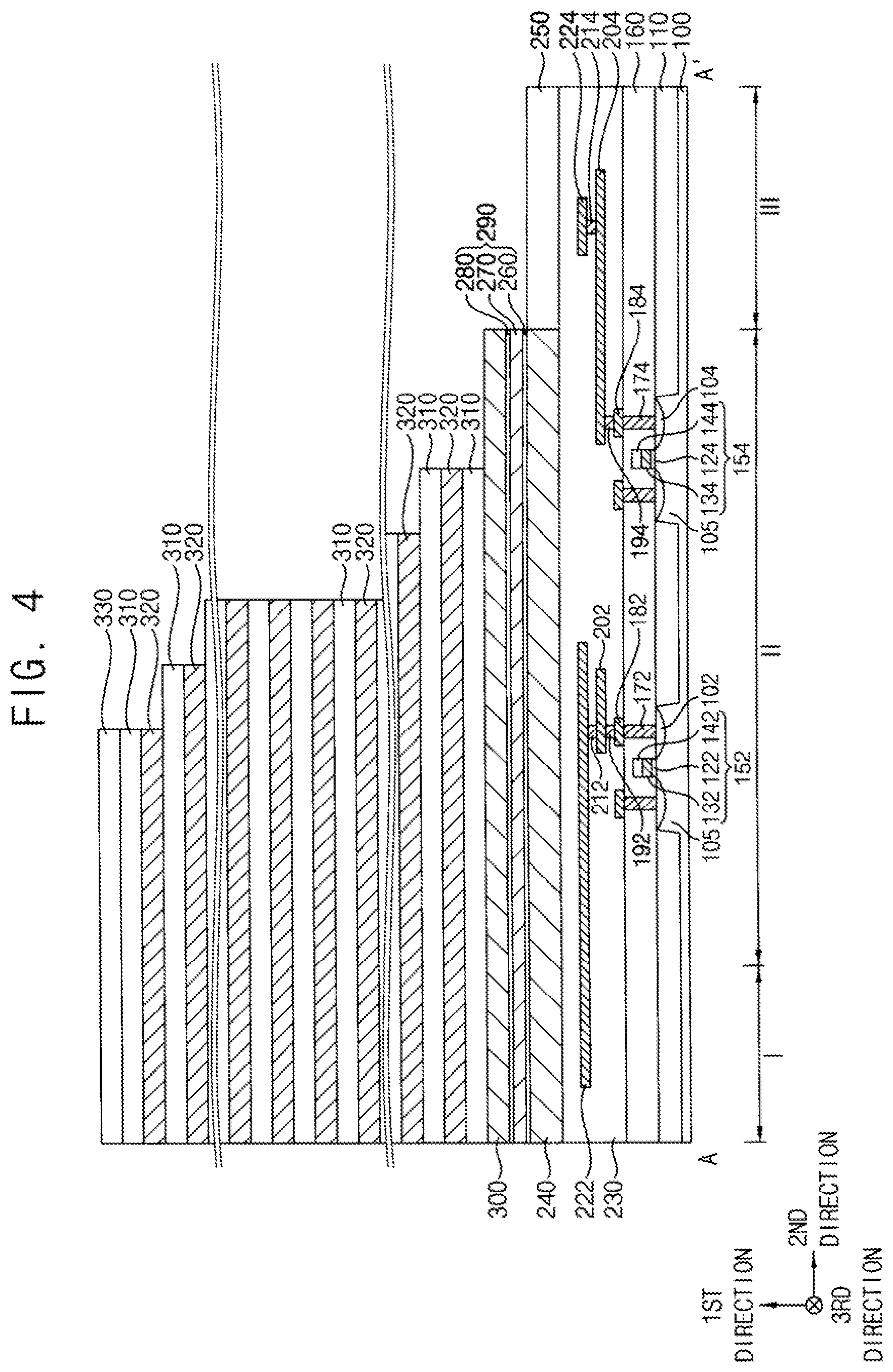 Patent US11778826 Figure 4 – Vertical memory devices