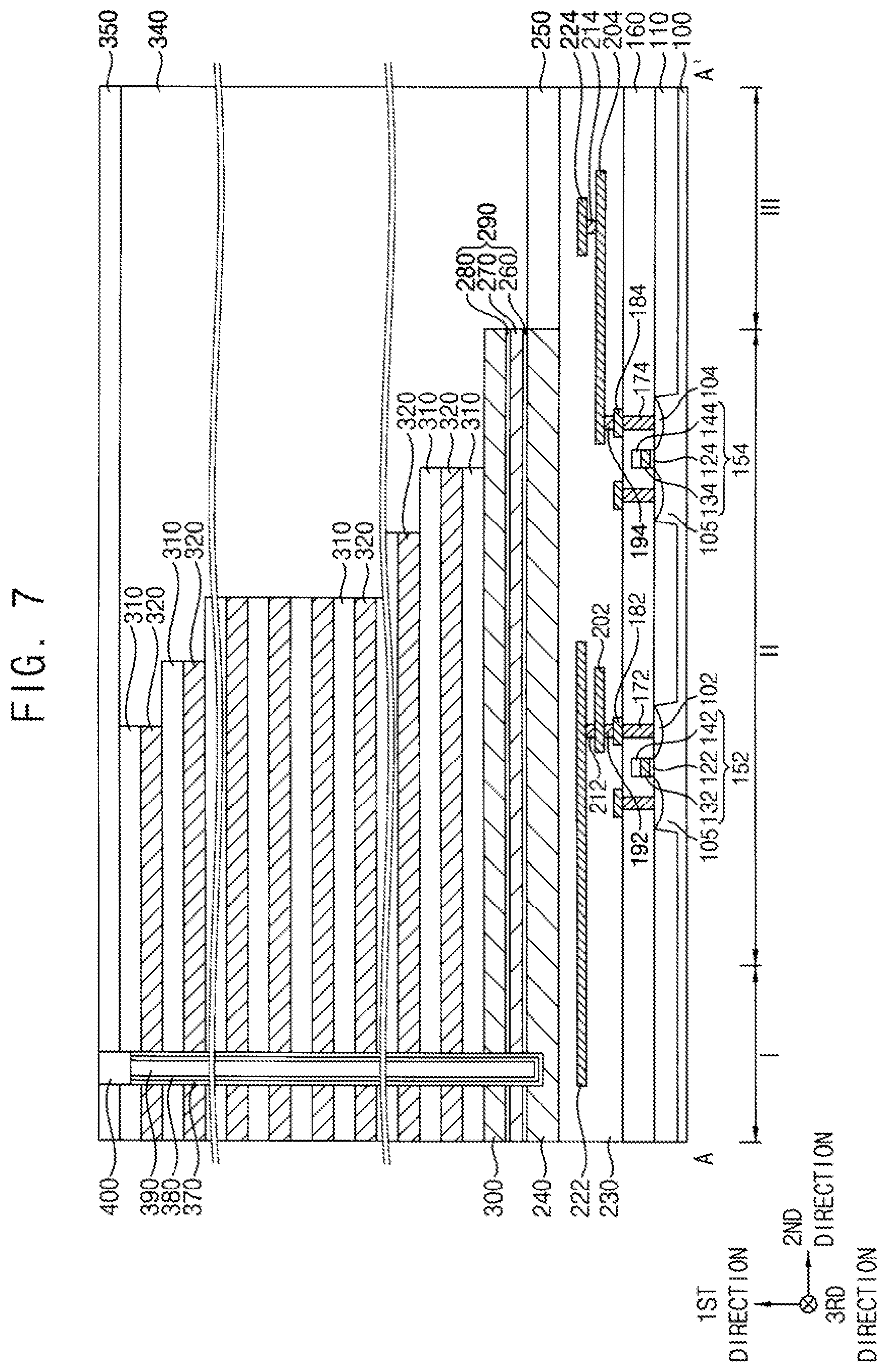 Patent US11778826 Figure 7 – Vertical memory devices