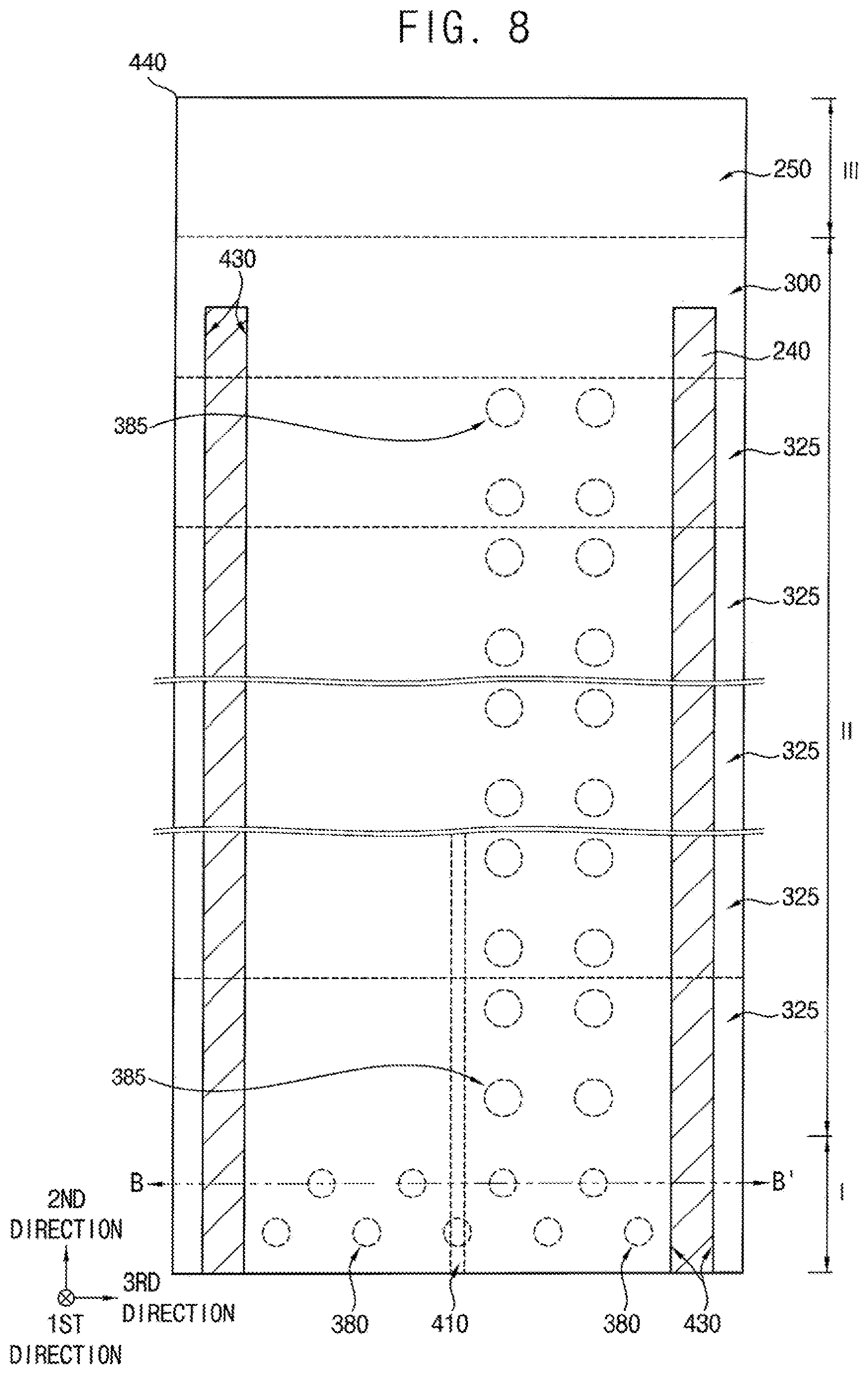 Patent US11778826 Figure 8 – Vertical memory devices