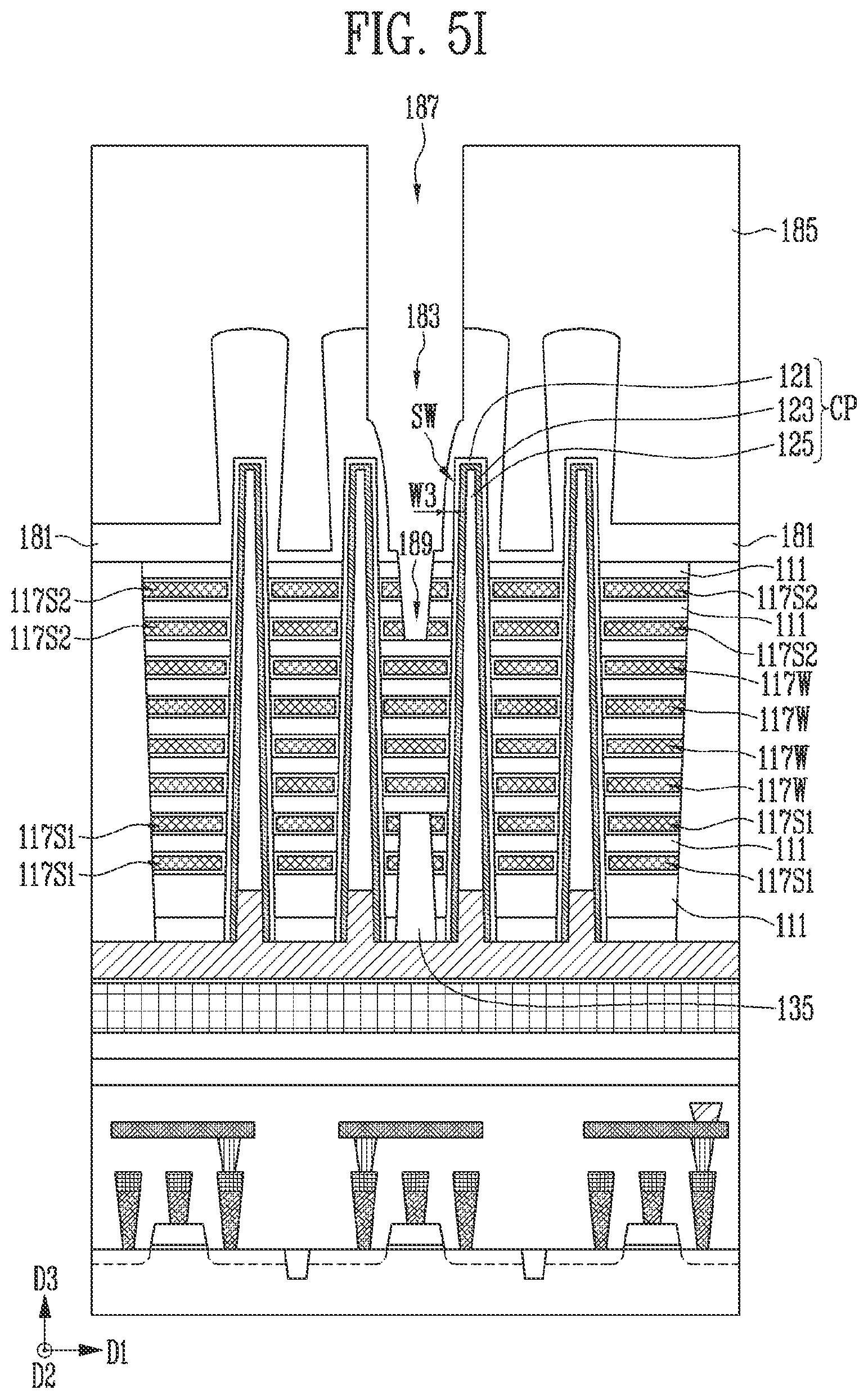 Patent US11778831 Figure 14 – Manufacturing method of semiconductor memory device