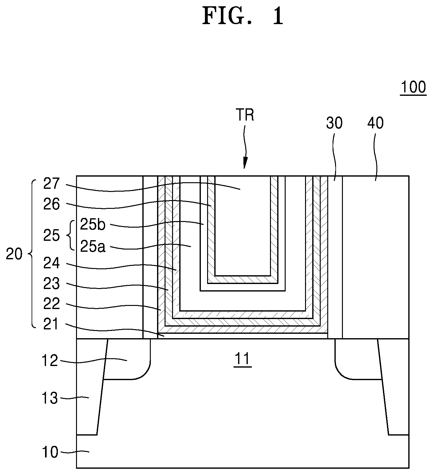 Patent US11778835 Figure 1 – Semiconductor switching devices having ferroelectric layers therein and methods of fabricating same