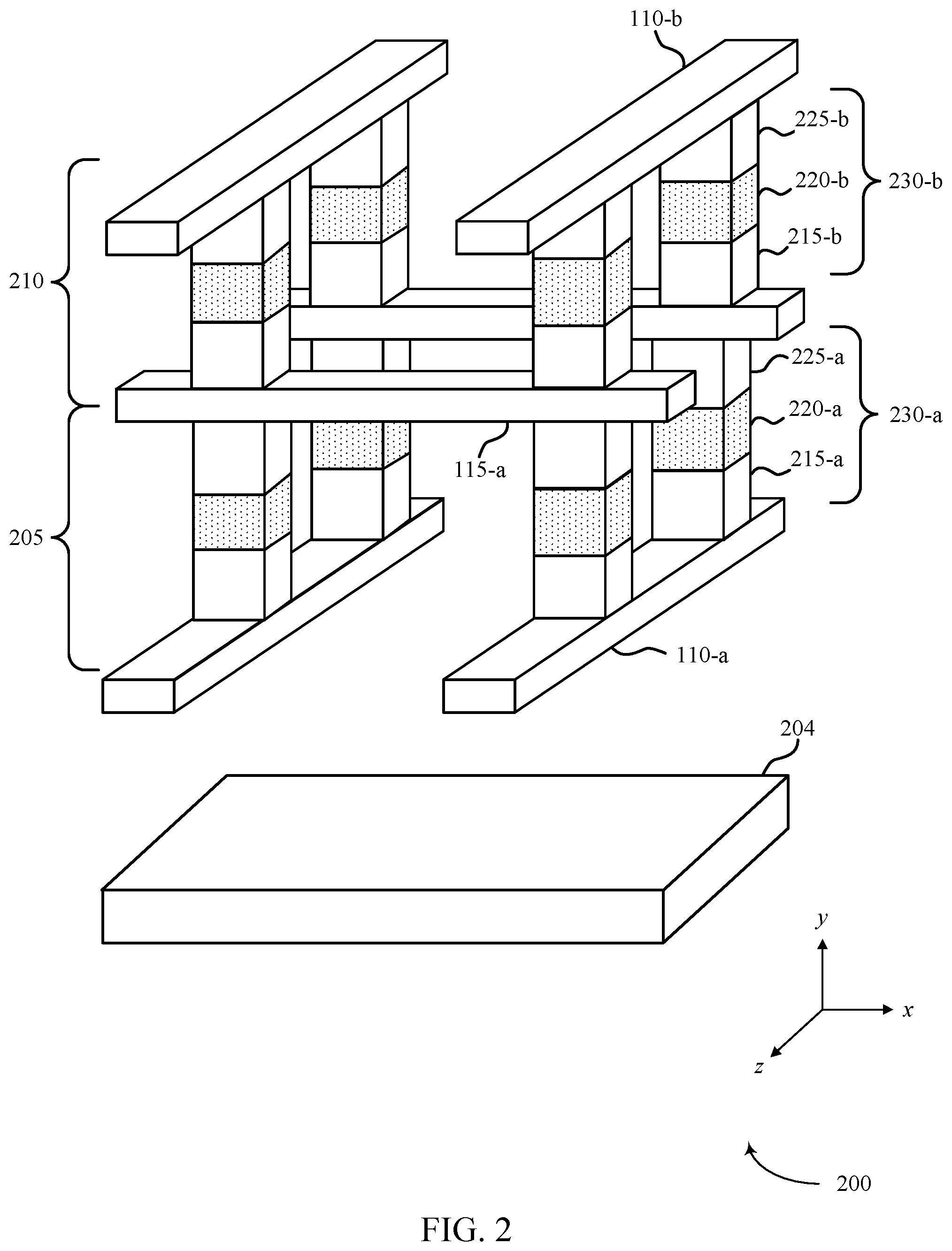 Patent US11778837 Figure 2 – Memory with optimized resistive layers