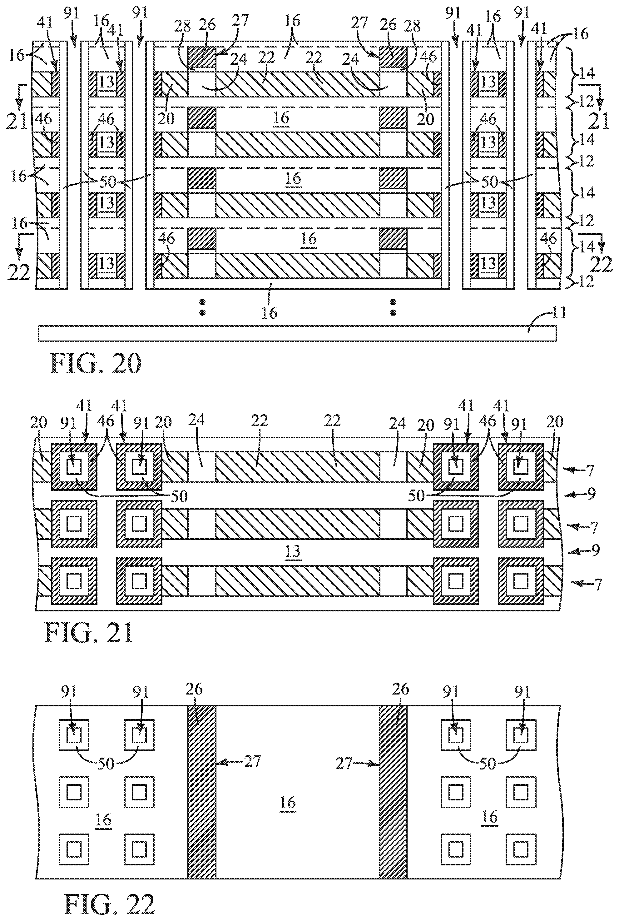 Patent US11778838 Figure 8 – Memory arrays comprising vertically-alternating tiers of insulative material and memory cells and methods of forming a memory array