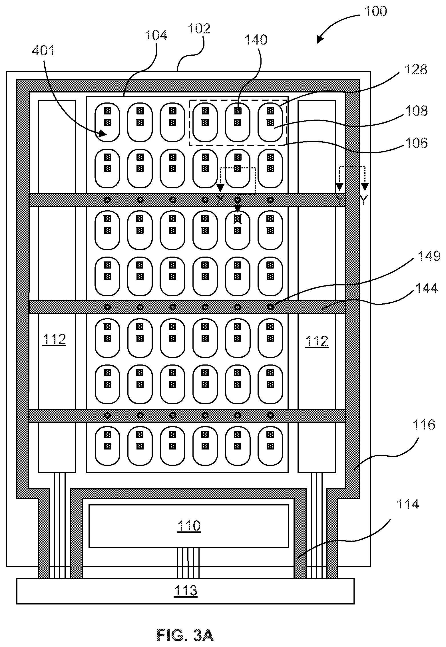 Patent US11778842 Figure 3 – Light emitting diode display with redundancy scheme