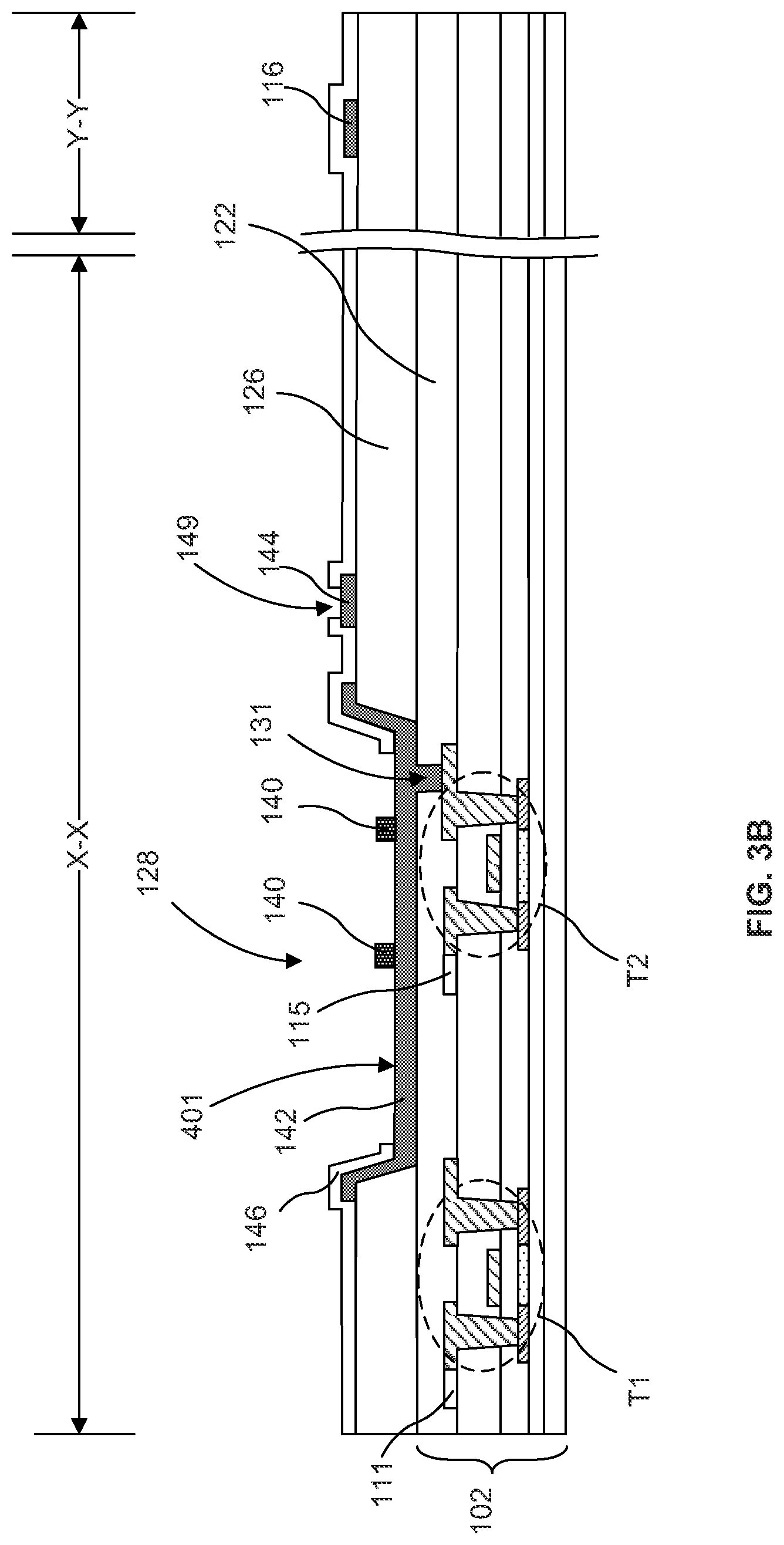 Patent US11778842 Figure 4 – Light emitting diode display with redundancy scheme