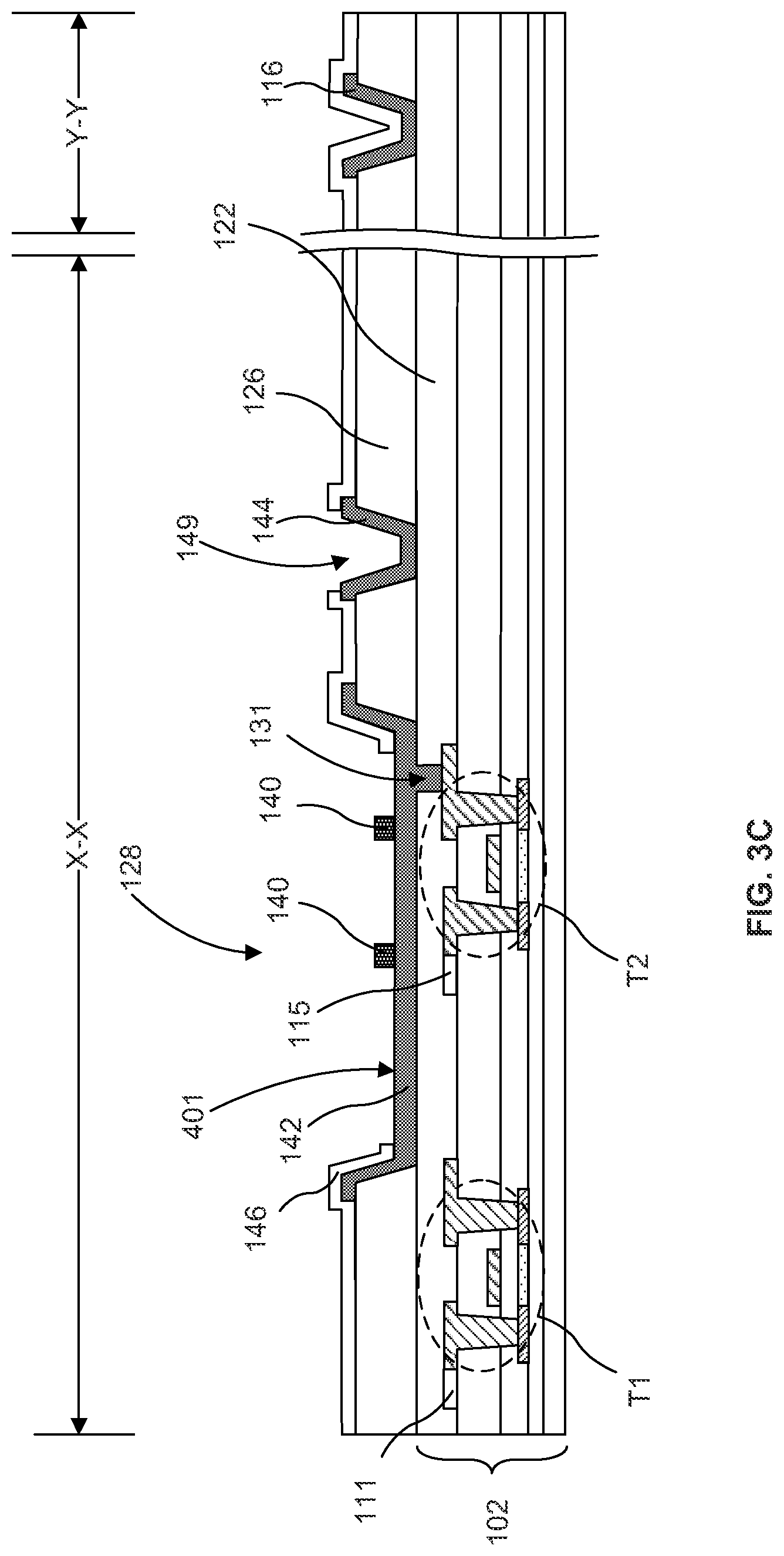 Patent US11778842 Figure 5 – Light emitting diode display with redundancy scheme