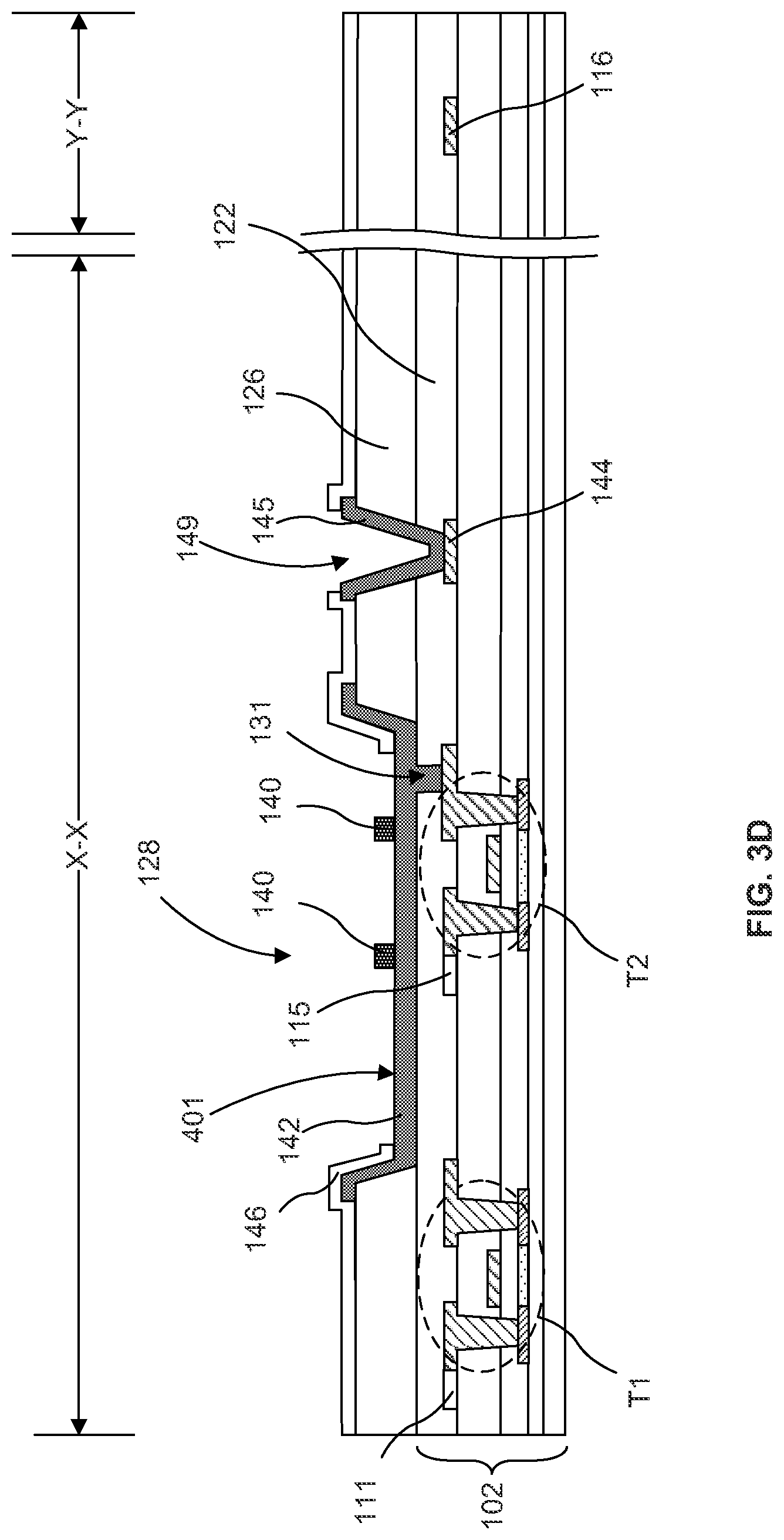 Patent US11778842 Figure 6 – Light emitting diode display with redundancy scheme