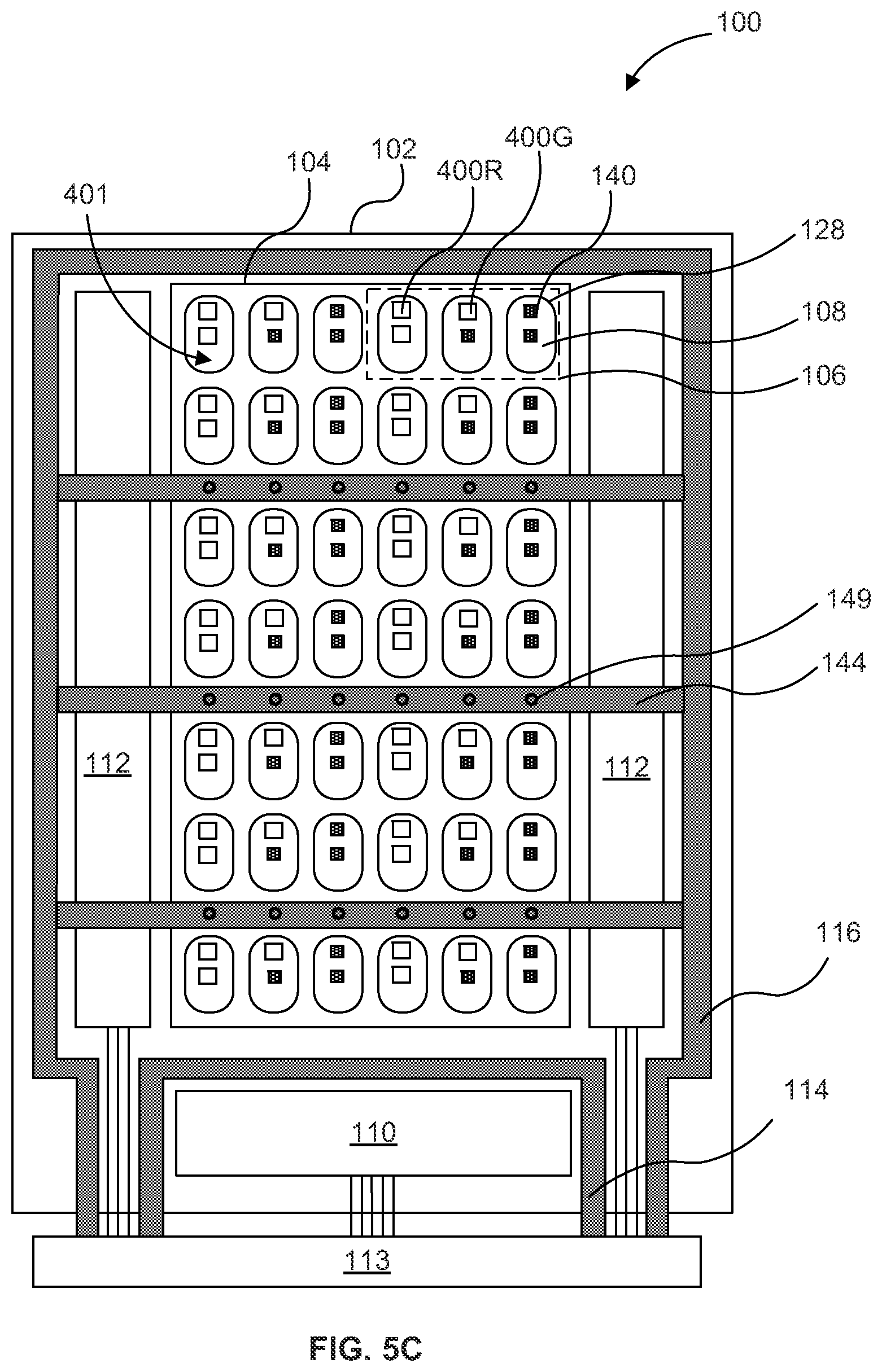 Patent US11778842 Figure 12 – Light emitting diode display with redundancy scheme