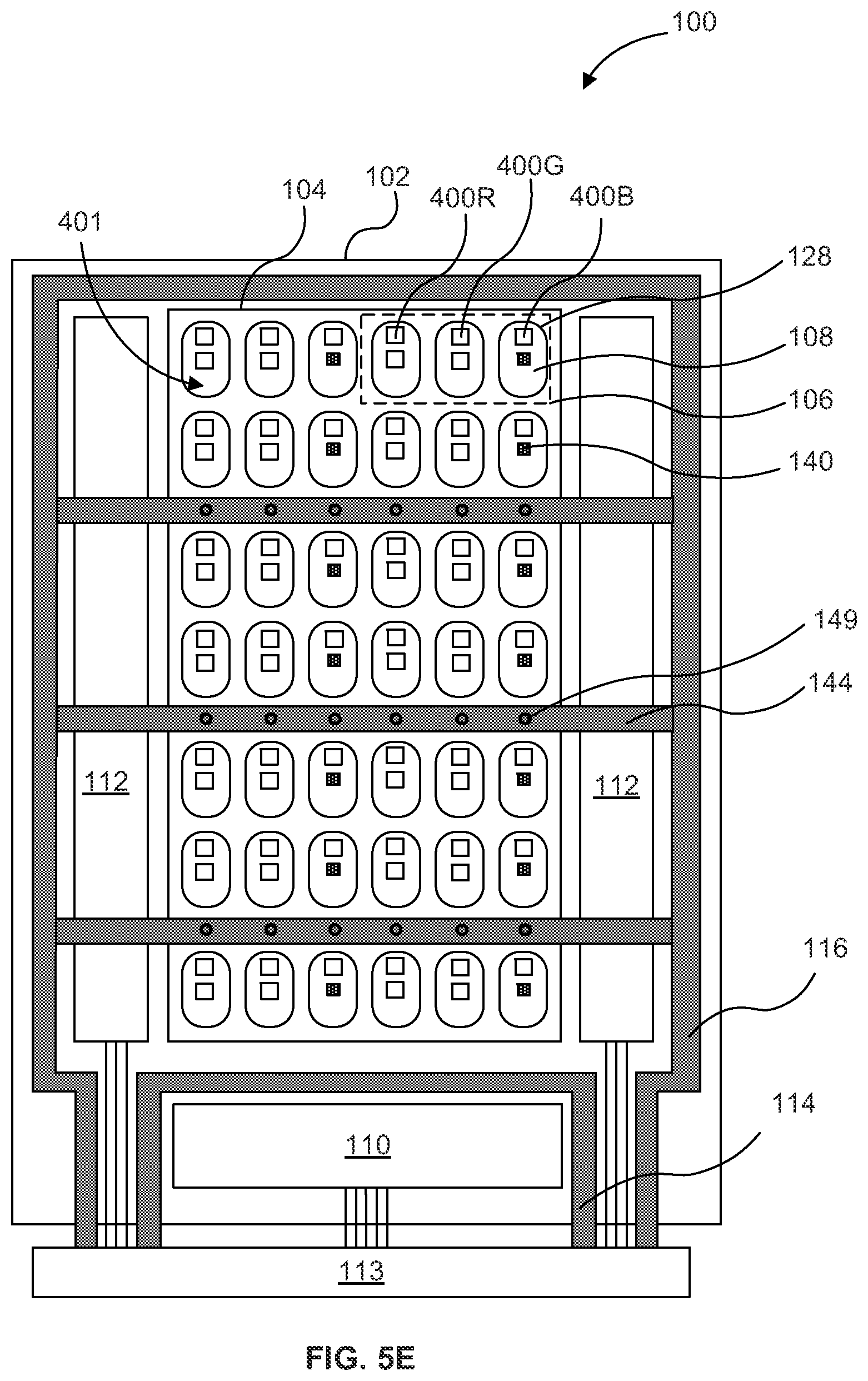 Patent US11778842 Figure 14 – Light emitting diode display with redundancy scheme