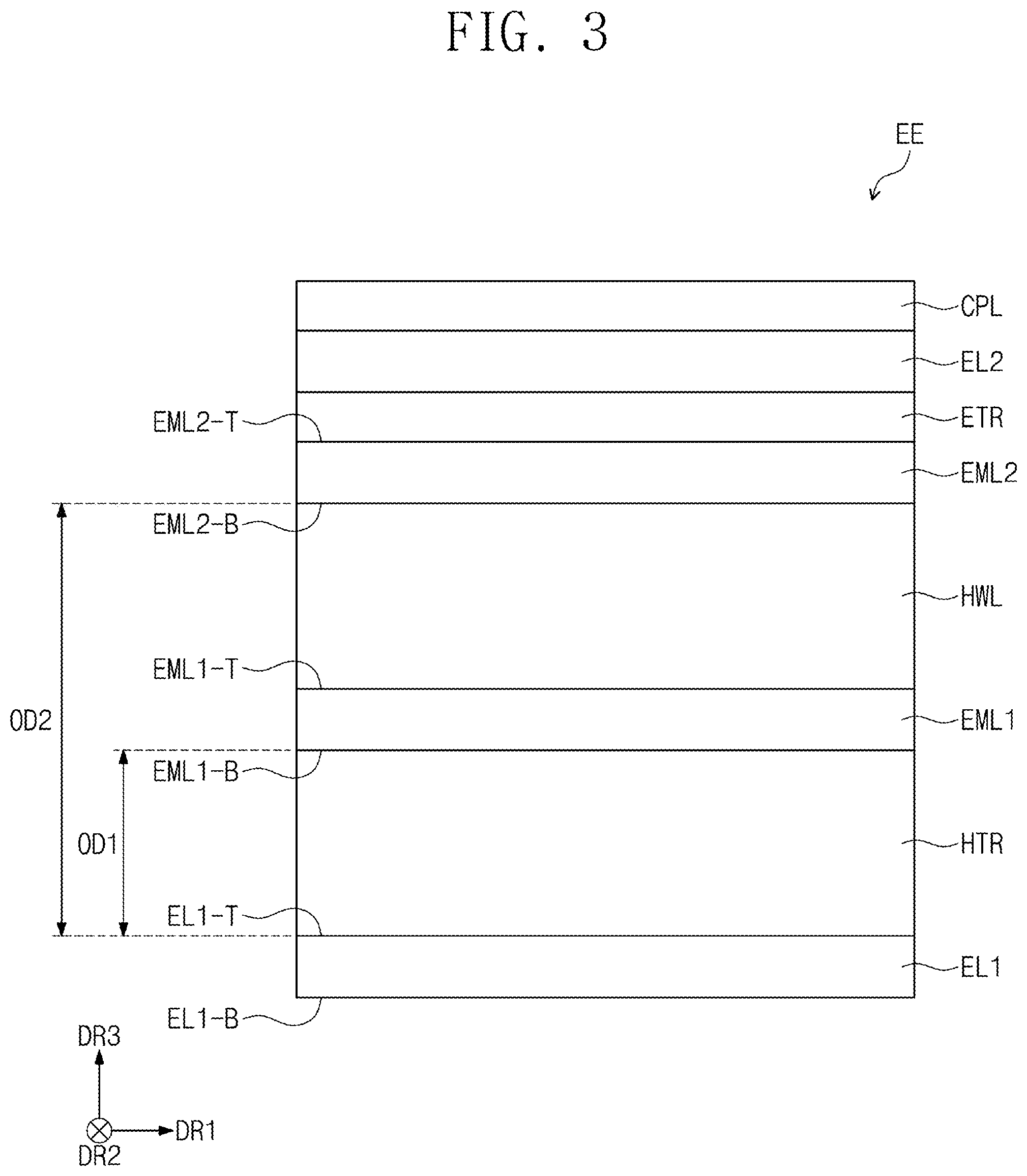 Patent US11778844 Figure 3 – Light emitting element and display panel including the same