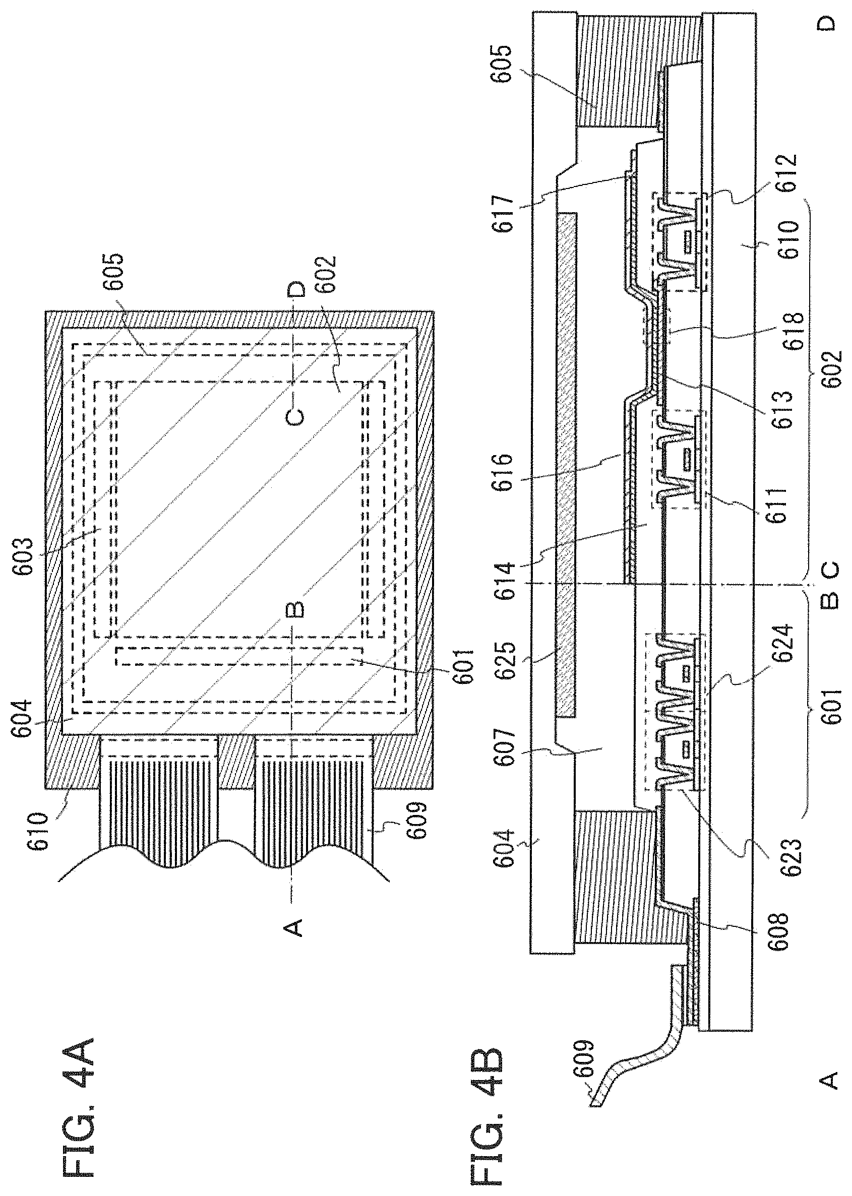 Patent US11778846 Figure 4 – Light-emitting element, light-emitting device, display device, electronic device, and lighting device