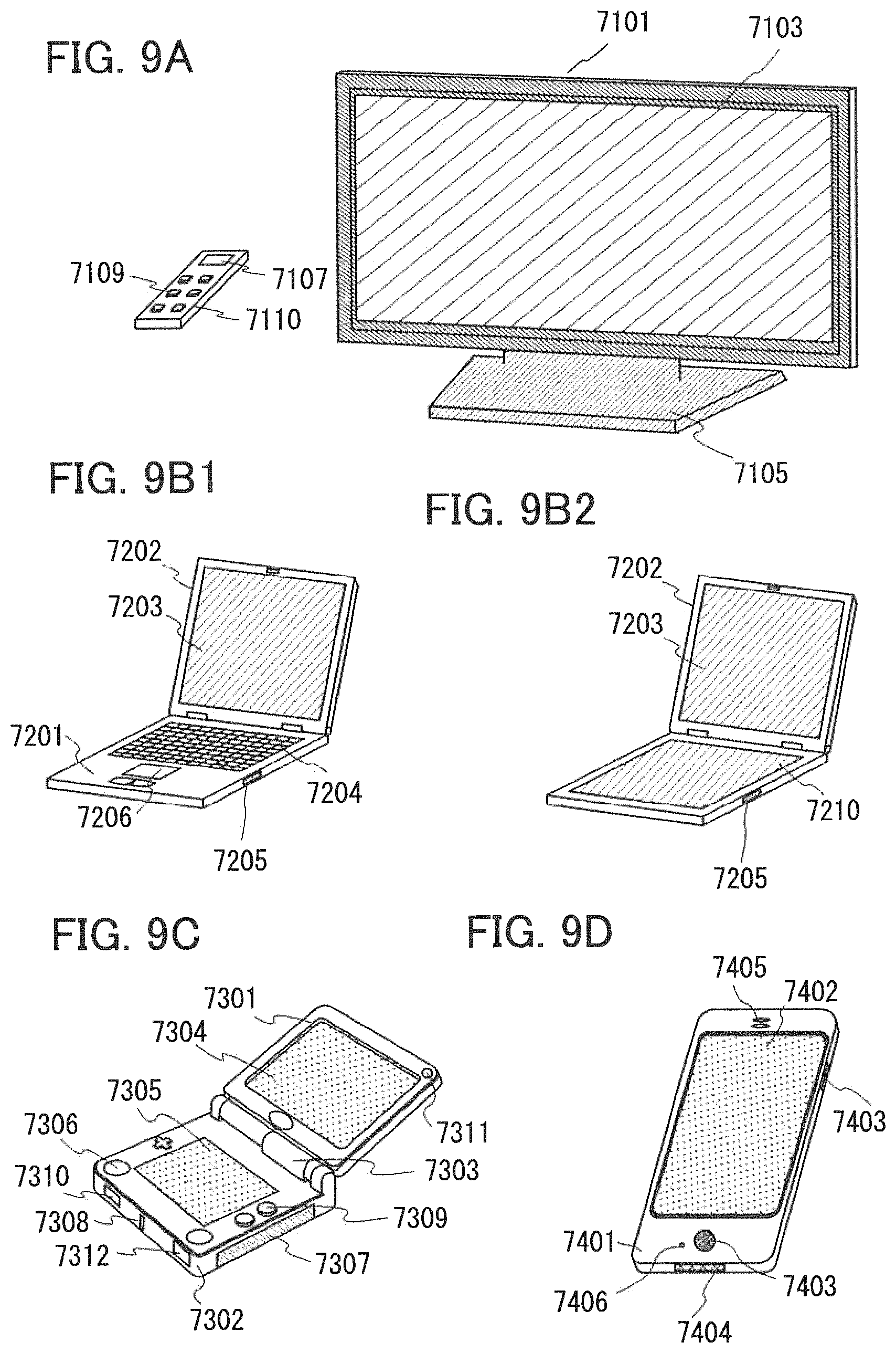 Patent US11778846 Figure 9 – Light-emitting element, light-emitting device, display device, electronic device, and lighting device