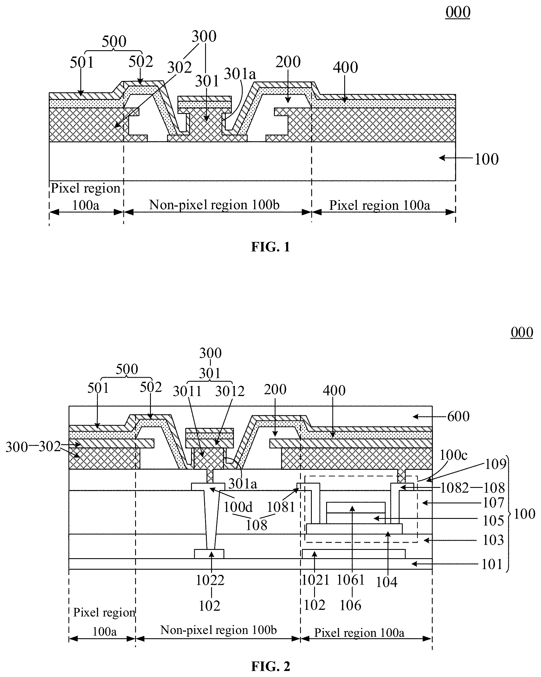 Patent US11778847 Figure 1 – Display panel, method for manufacturing same, and display device