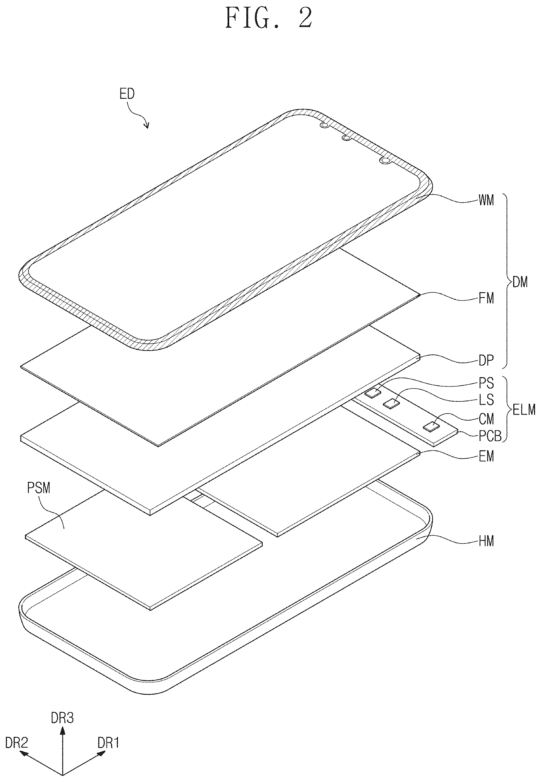 Patent US11778849 Figure 2 – Display module, display panel, and method for manufacturing the display panel