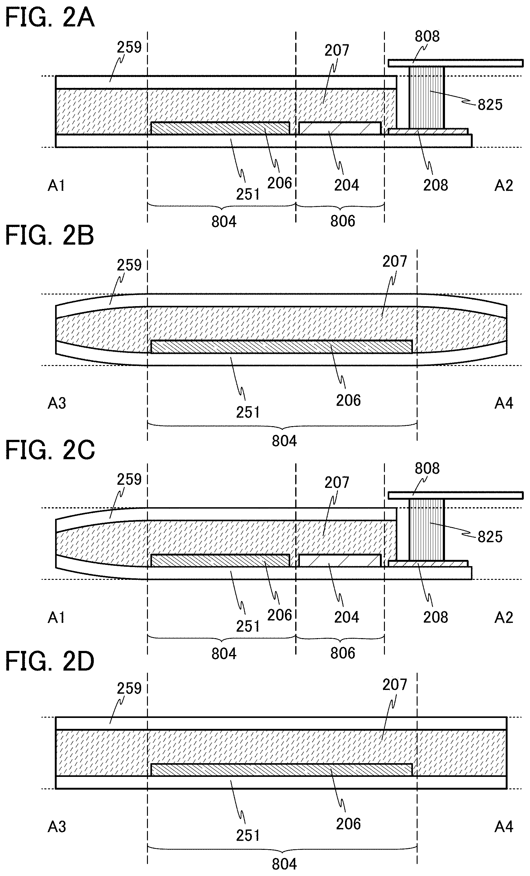 Patent US11778850 Figure 2 – Light-emitting device, module, electronic device, and method for manufacturing light-emitting device