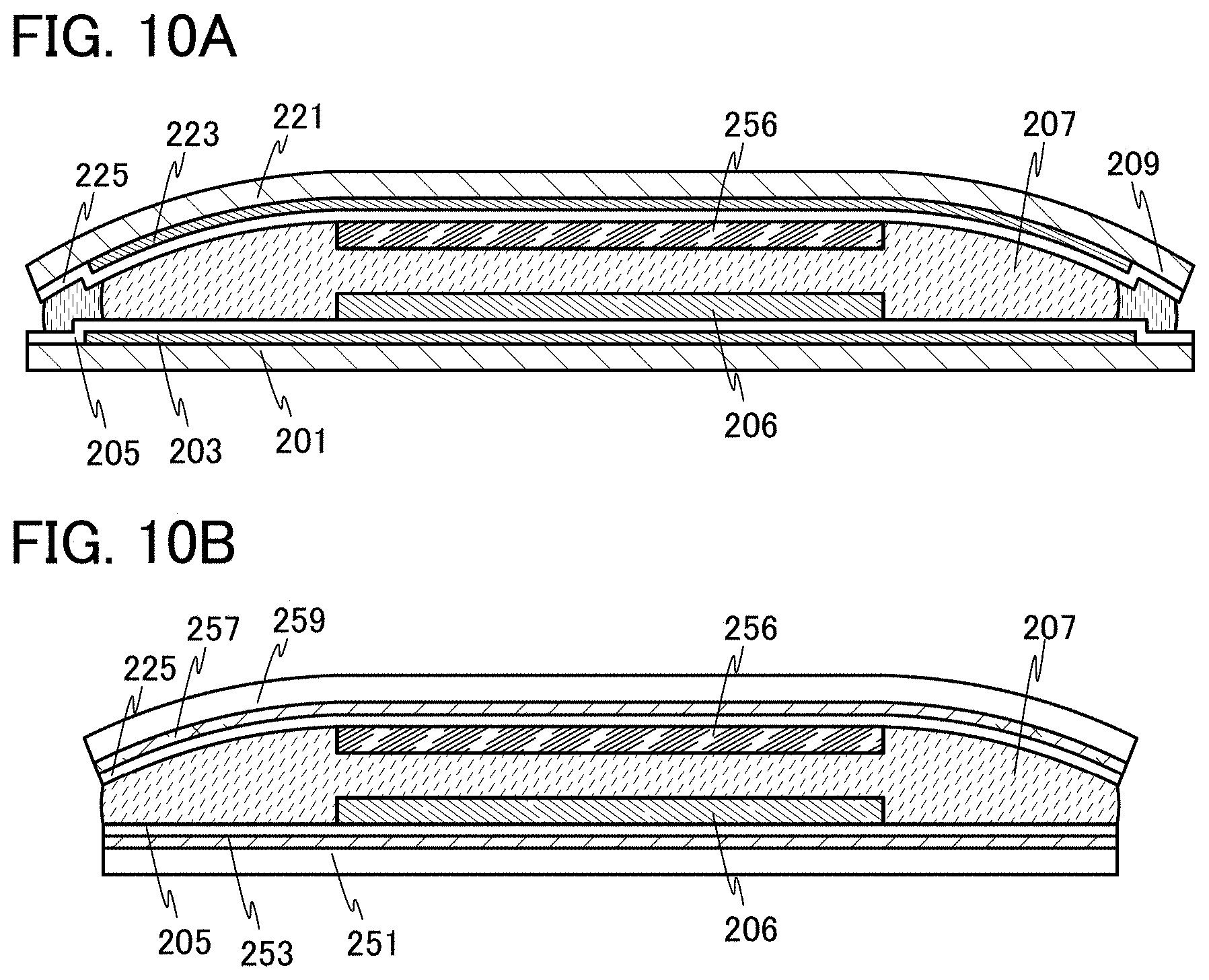 Patent US11778850 Figure 10 – Light-emitting device, module, electronic device, and method for manufacturing light-emitting device