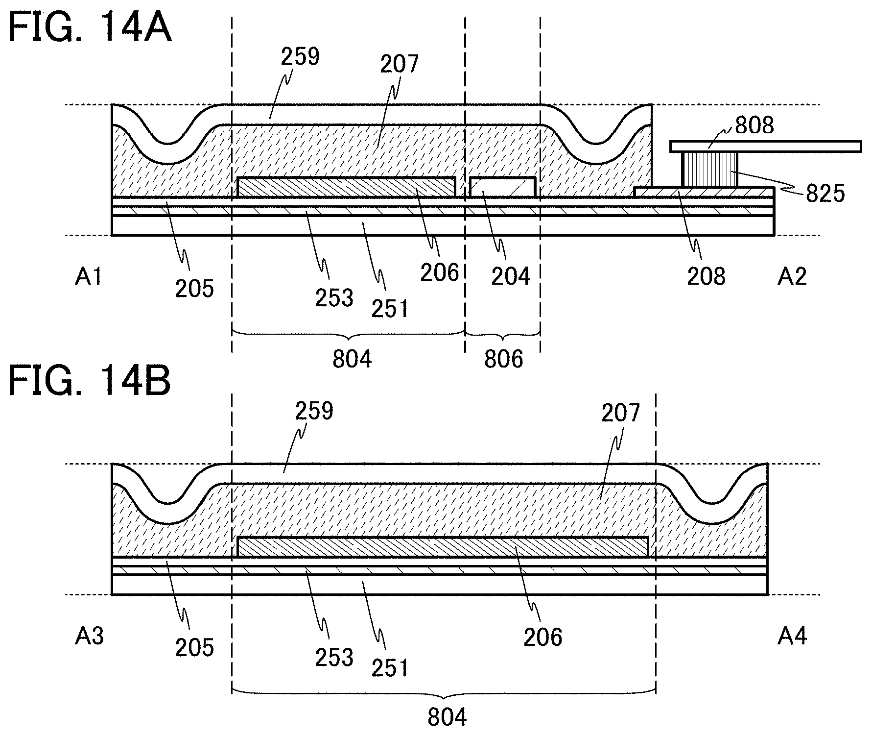 Patent US11778850 Figure 14 – Light-emitting device, module, electronic device, and method for manufacturing light-emitting device