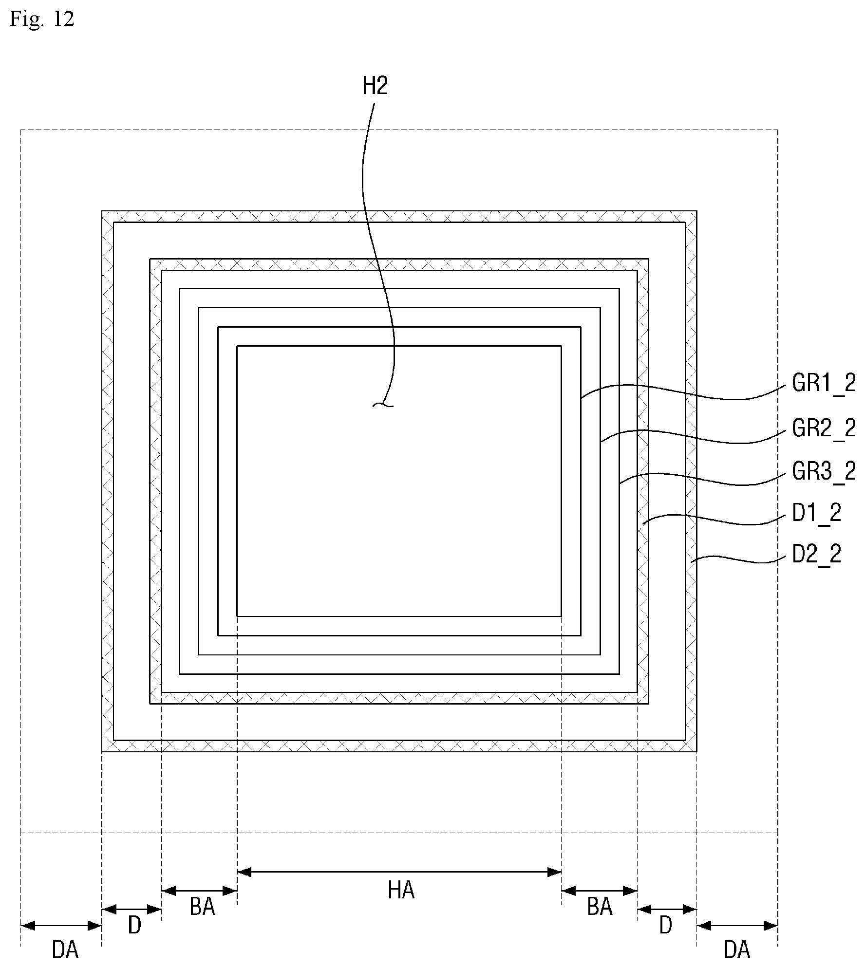 Patent US11778852 Figure 12 – Display device and method of manufacturing the same