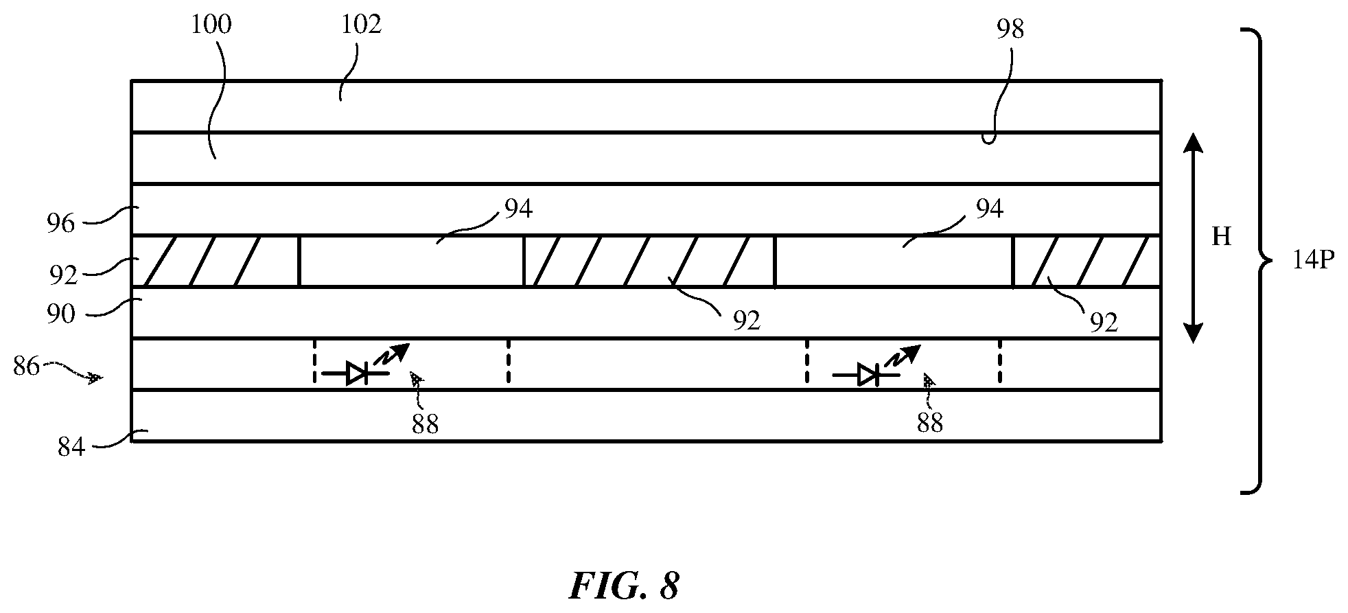 Patent US11778856 Figure 6 – Electronic device having emissive display with light recycling