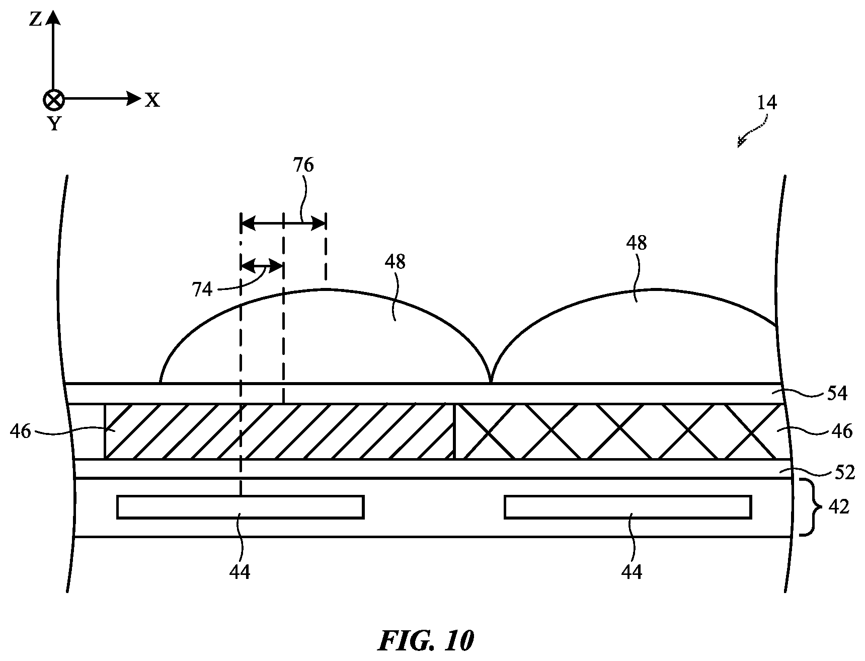 Patent US11778858 Figure 11 – Electronic device displays having microlenses