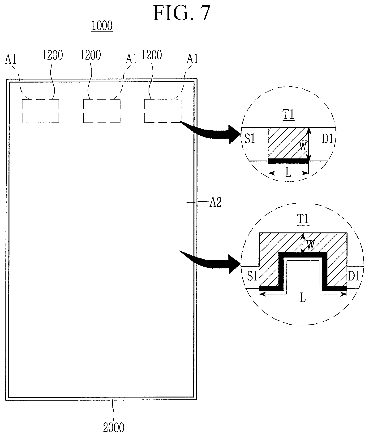 Patent US11778859 Figure 7 – Display device