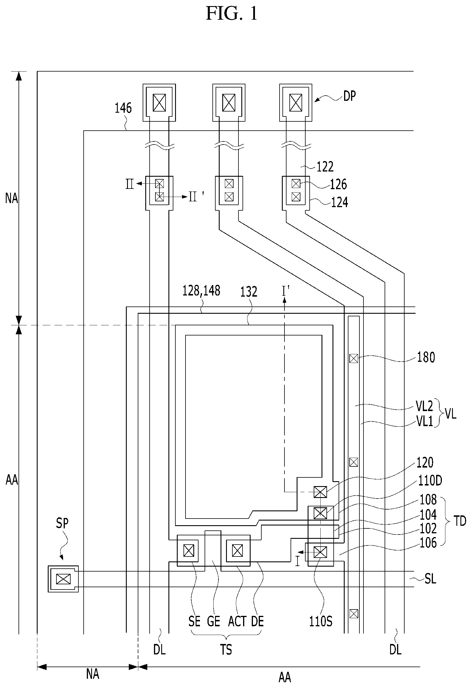Patent US11778860 Figure 1 – Display device