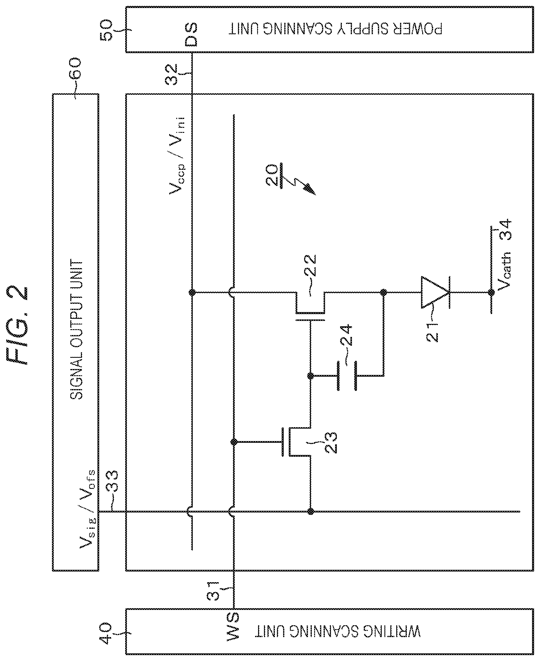 Patent US11778862 Figure 2 – Display device and electronic device including capacitors connected to anode electrode of light emitting unit