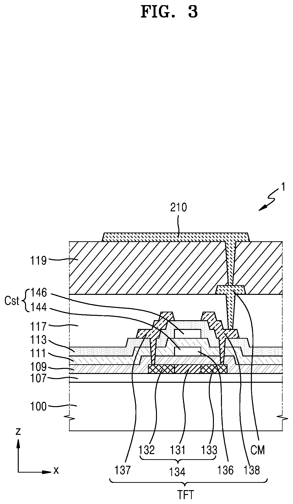 Patent US11778864 Figure 3 – Ink including an organic material, display device using the same, and method of manufacturing display device