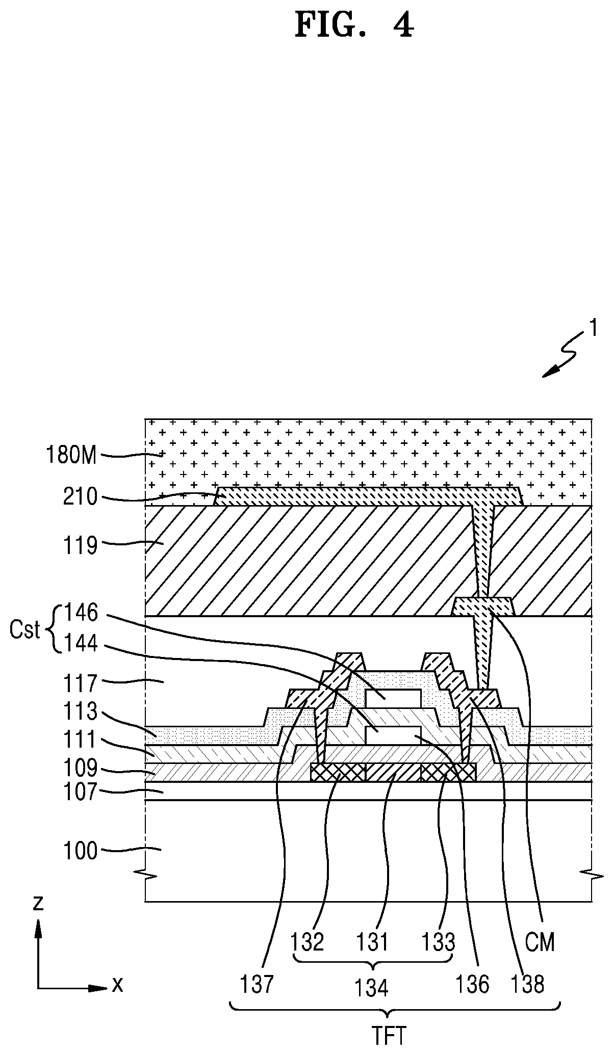Patent US11778864 Figure 4 – Ink including an organic material, display device using the same, and method of manufacturing display device