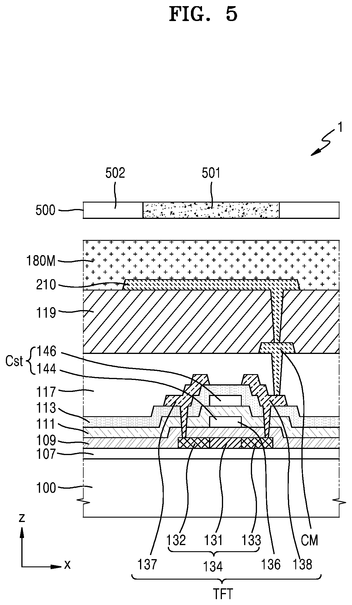 Patent US11778864 Figure 5 – Ink including an organic material, display device using the same, and method of manufacturing display device
