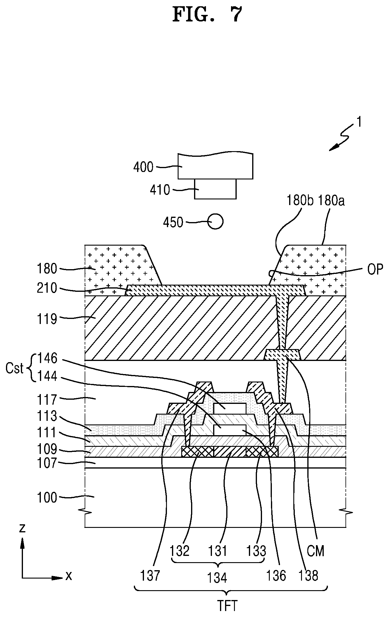 Patent US11778864 Figure 7 – Ink including an organic material, display device using the same, and method of manufacturing display device