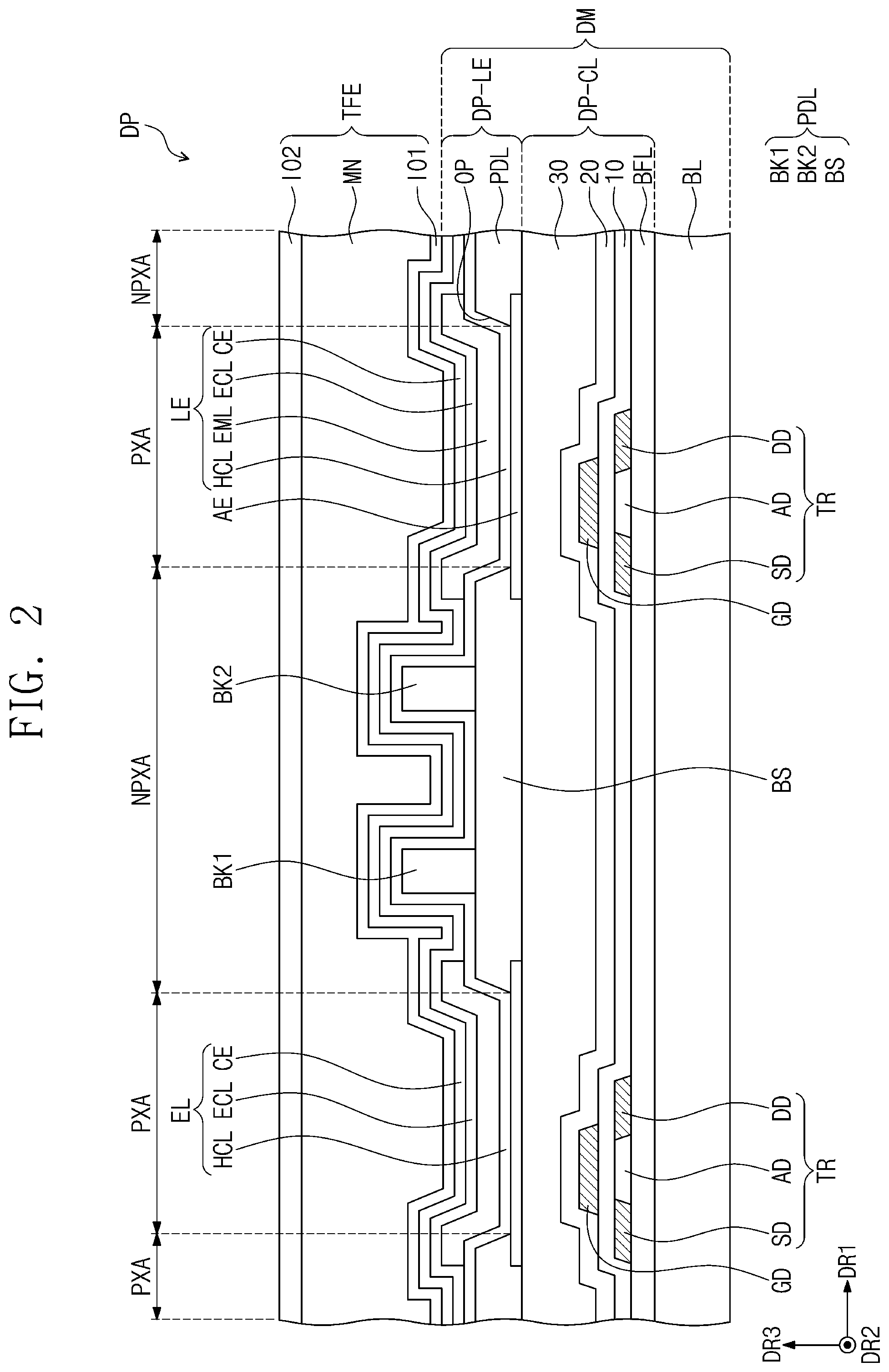 Patent US11778865 Figure 3 – Display panel