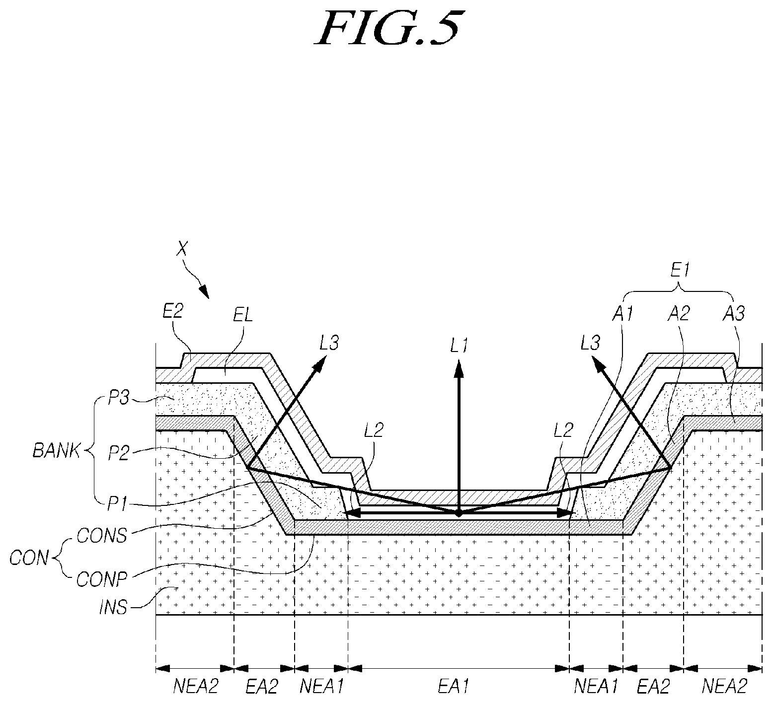 Patent US11778868 Figure 5 – Organic light emitting display panel and organic light emitting display device including the same