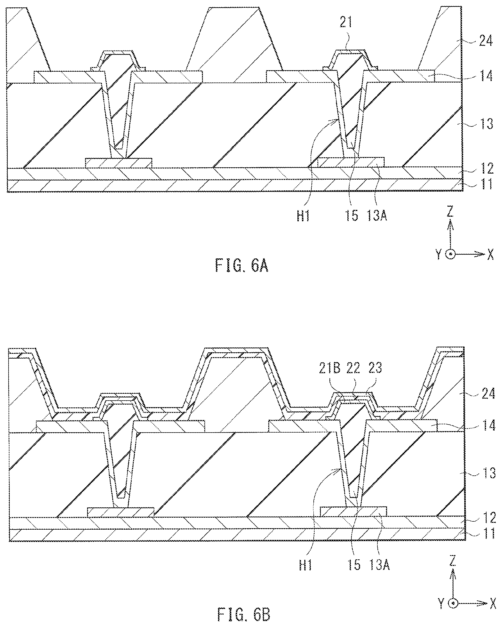 Patent US11778869 Figure 5 – Display unit and electronic apparatus including functional layer with light-emitting layer and hole injection layer