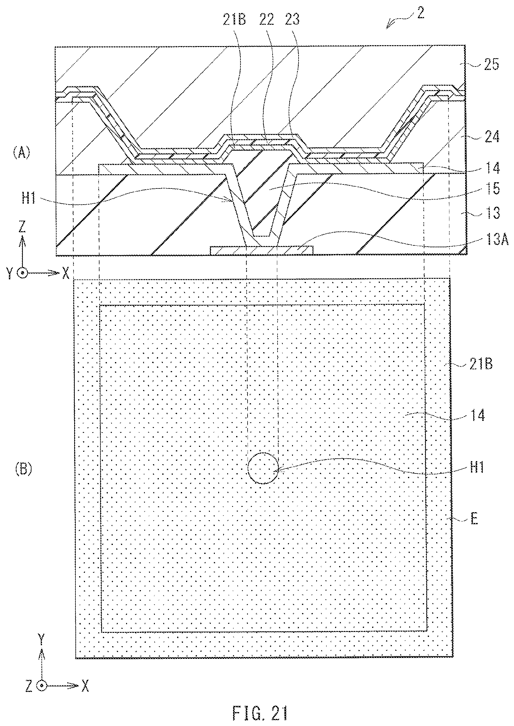 Patent US11778869 Figure 16 – Display unit and electronic apparatus including functional layer with light-emitting layer and hole injection layer
