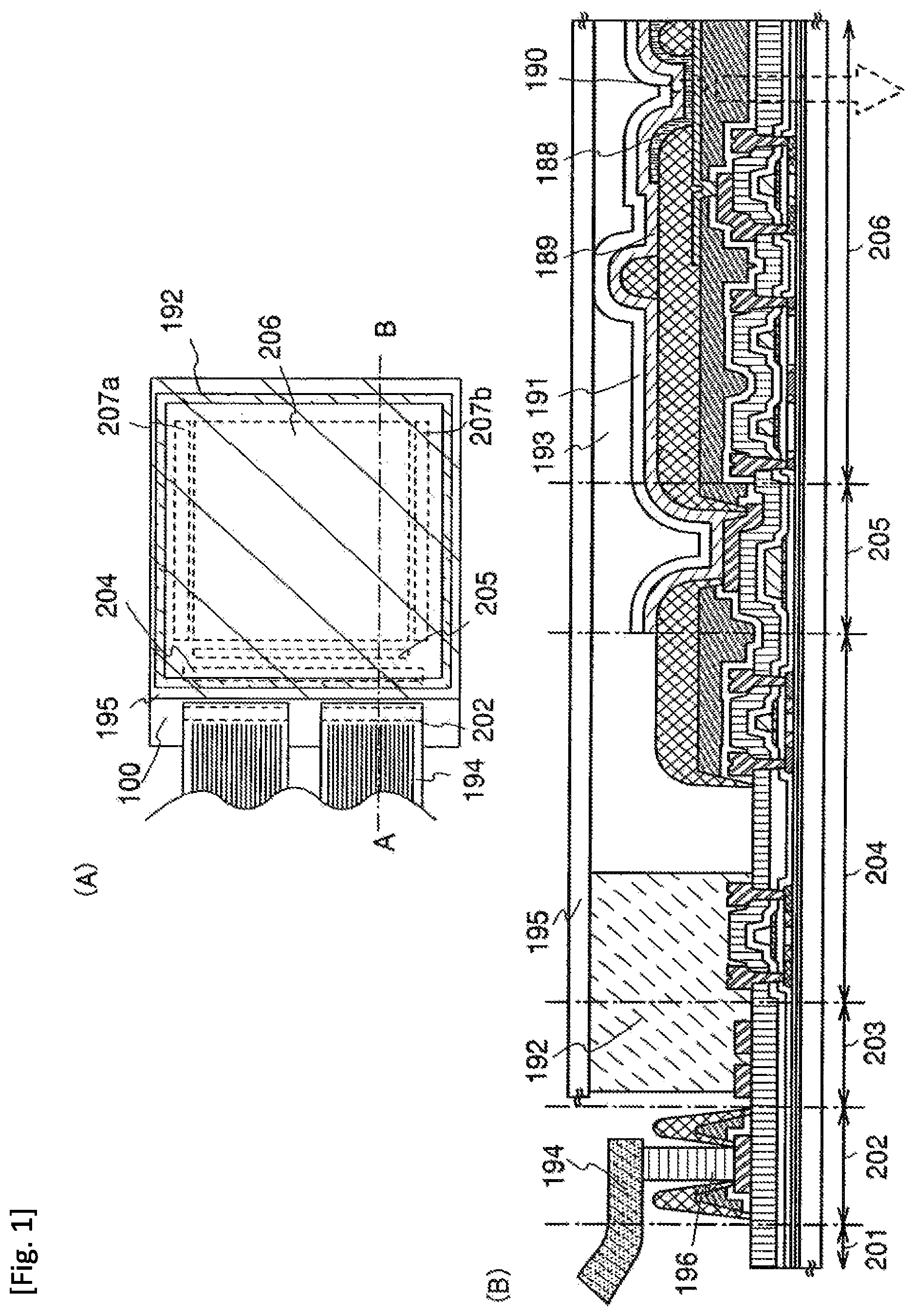 Patent US11778870 — Display device, electronic apparatus, and method of fabricating the display device — Figure 1