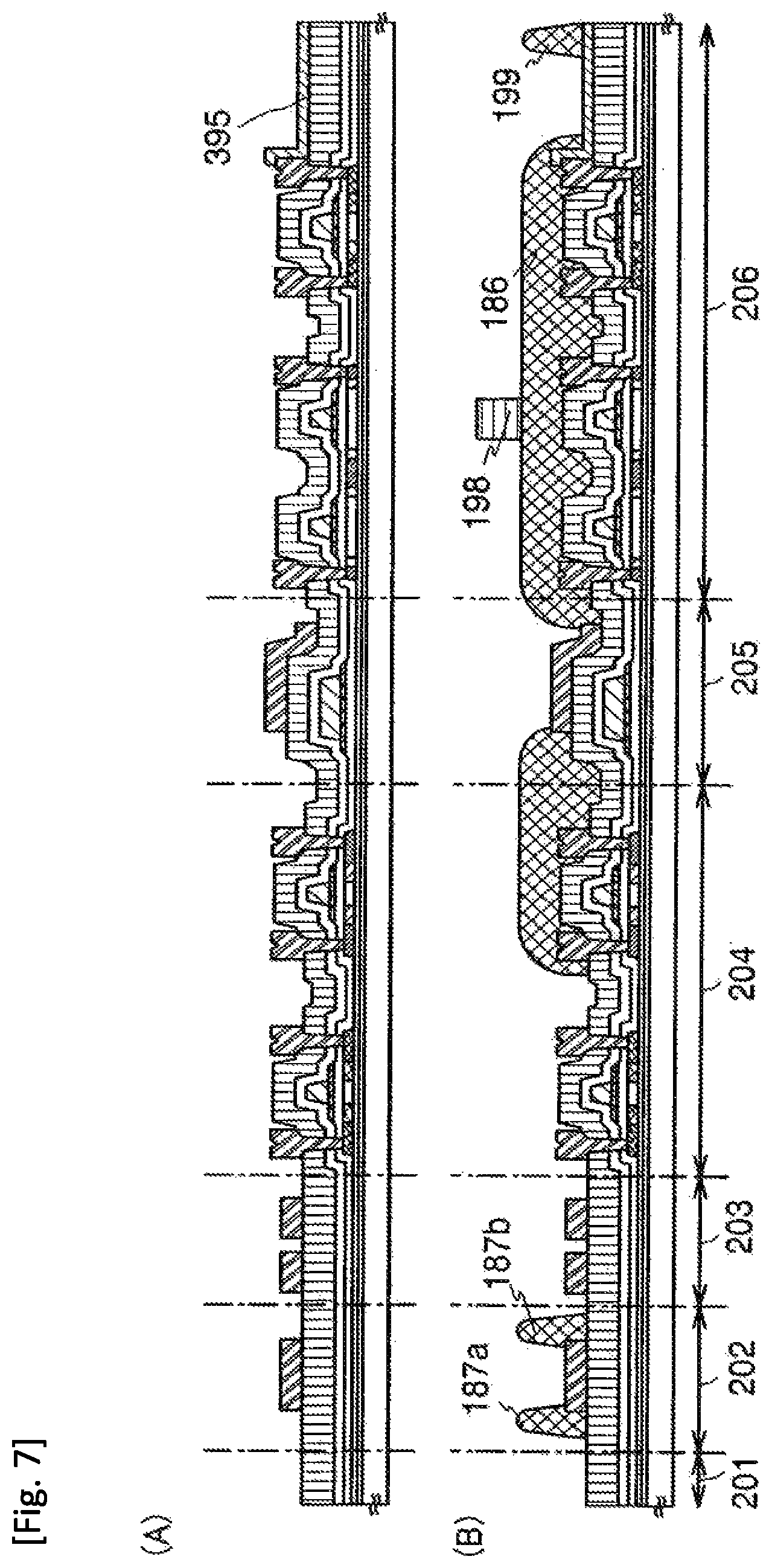 Patent US11778870 Figure 7 – Display device, electronic apparatus, and method of fabricating the display device