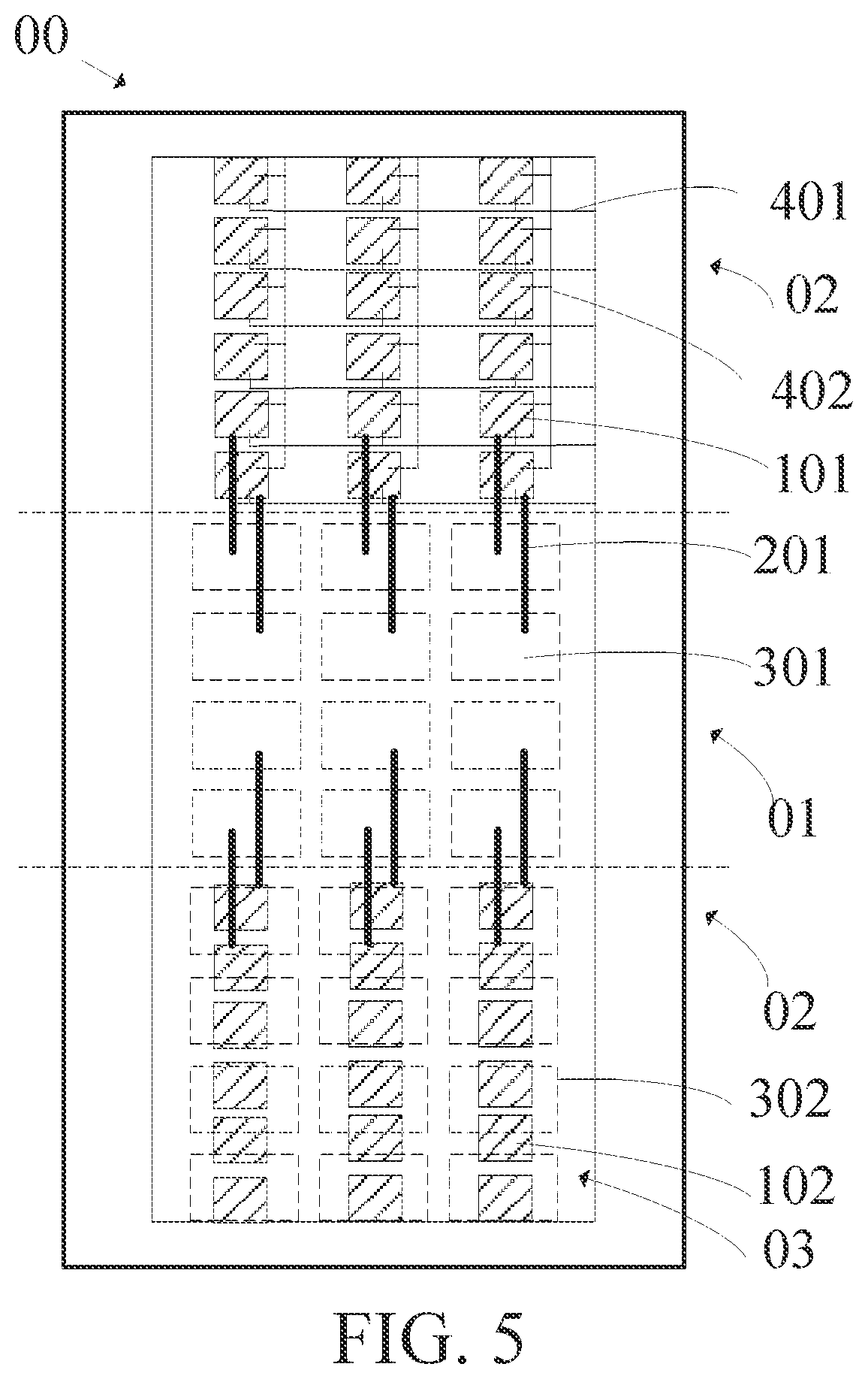 Patent US11778873 Figure 3 – Array substrate and display panel